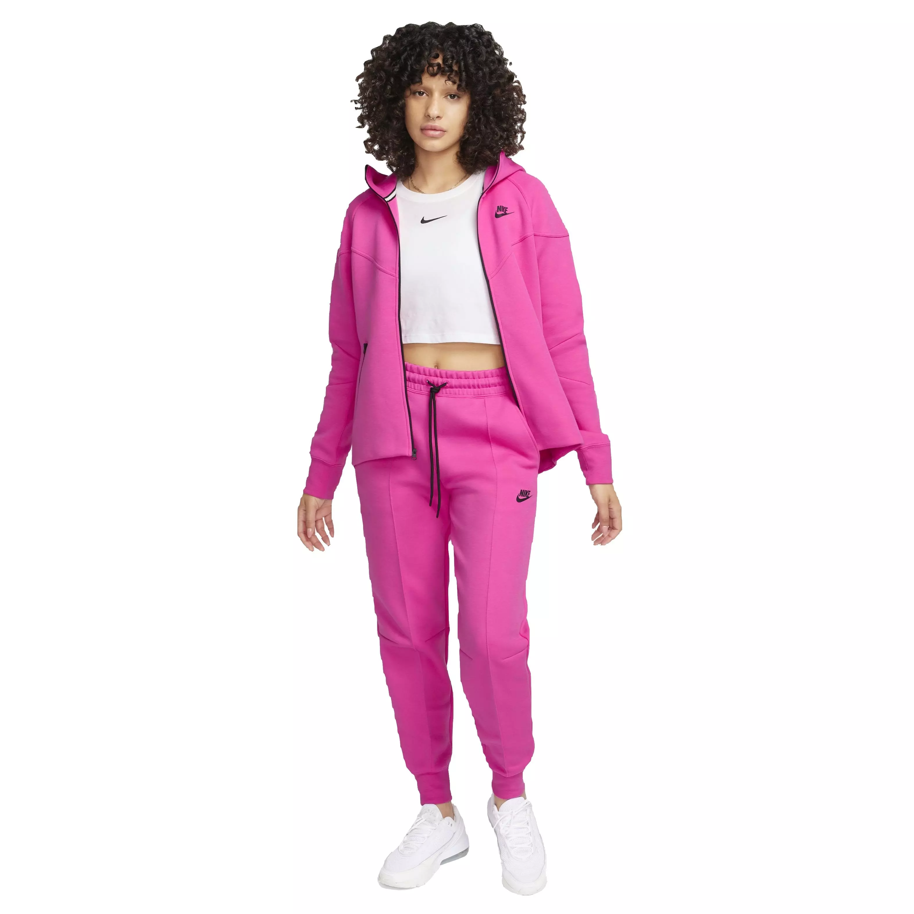 Nike Women's Sportswear Tech Fleece Mid-Rise Joggers - PINK