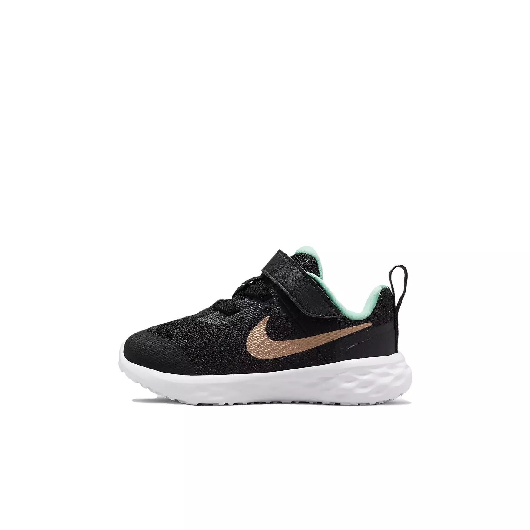 Nike Revolution 6 "Black/Mint Foam/Canyon Purple/Metallic Red Bronze" Infant Boys' Running Shoe - BLACK
