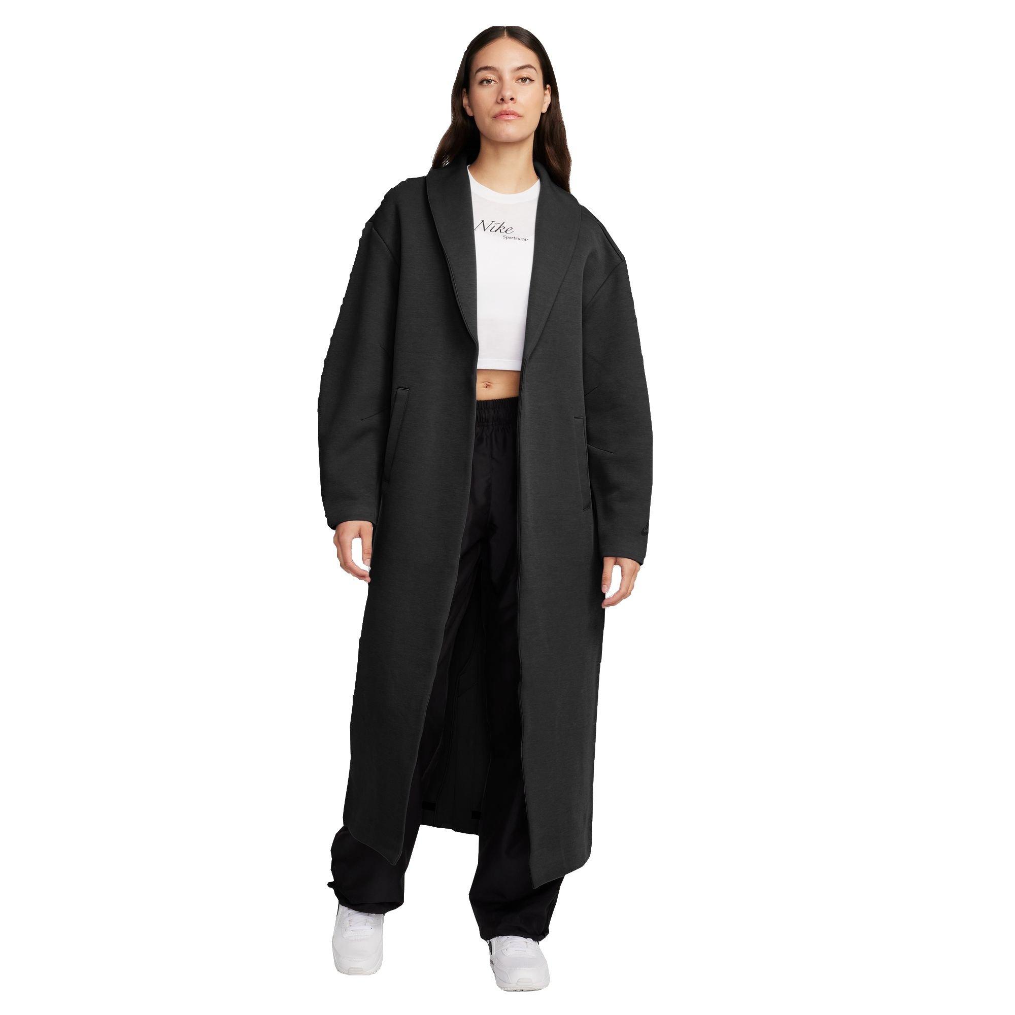 Nike Women's Sportswear Tech Fleece Oversized Duster Jacket - BLACK Thumbnail View 1