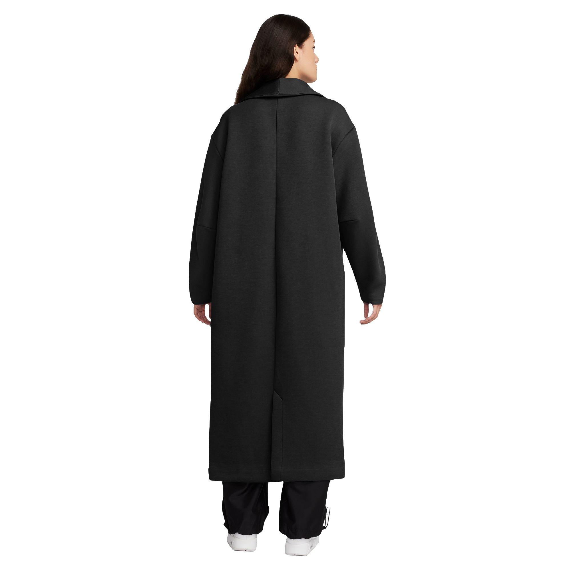 Nike Women's Sportswear Tech Fleece Oversized Duster Jacket - BLACK Thumbnail View 2