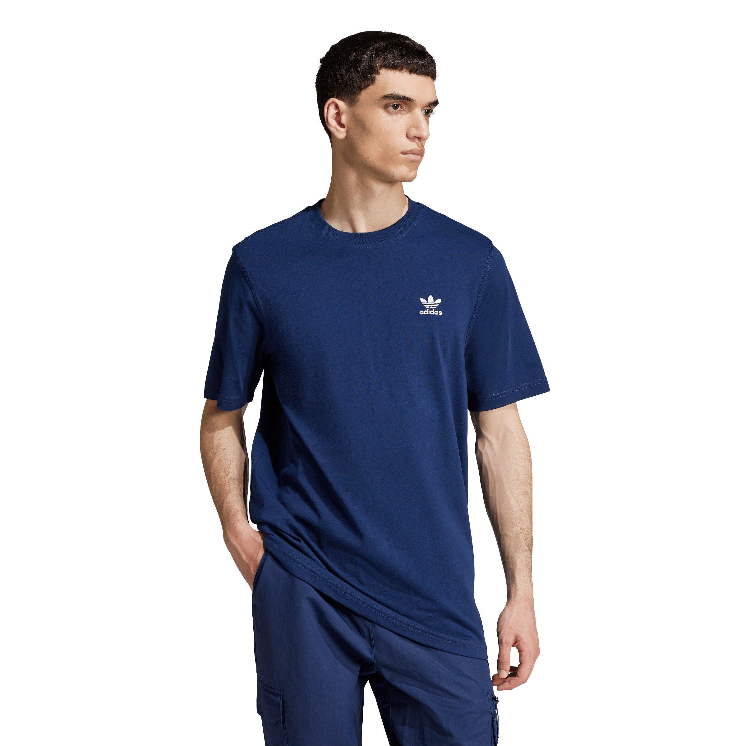 adidas Originals Men's Trefoil Essentials Tee - Dark Blue - DARK BLUE Thumbnail View 1
