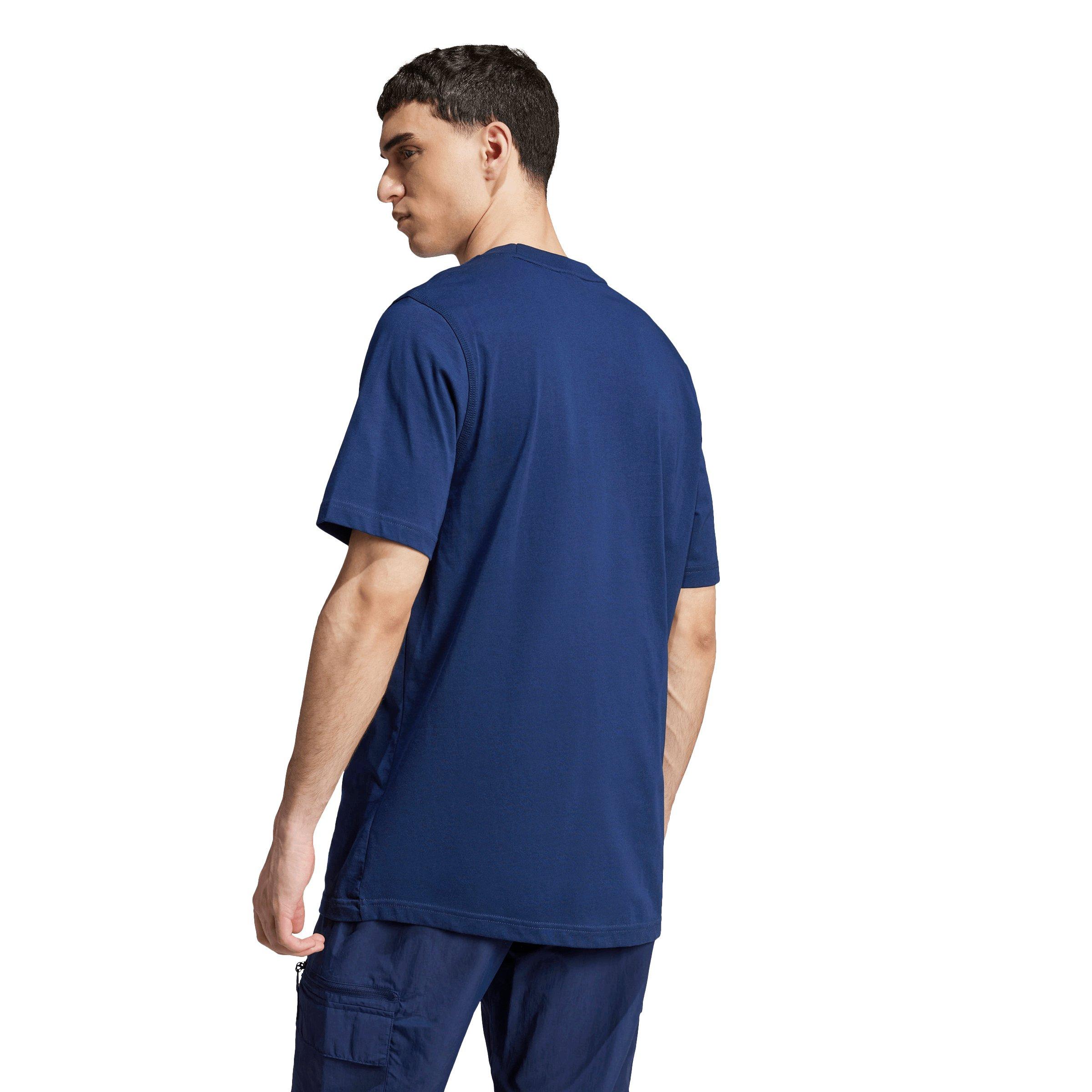 adidas Originals Men's Trefoil Essentials Tee - Dark Blue - DARK BLUE Thumbnail View 2
