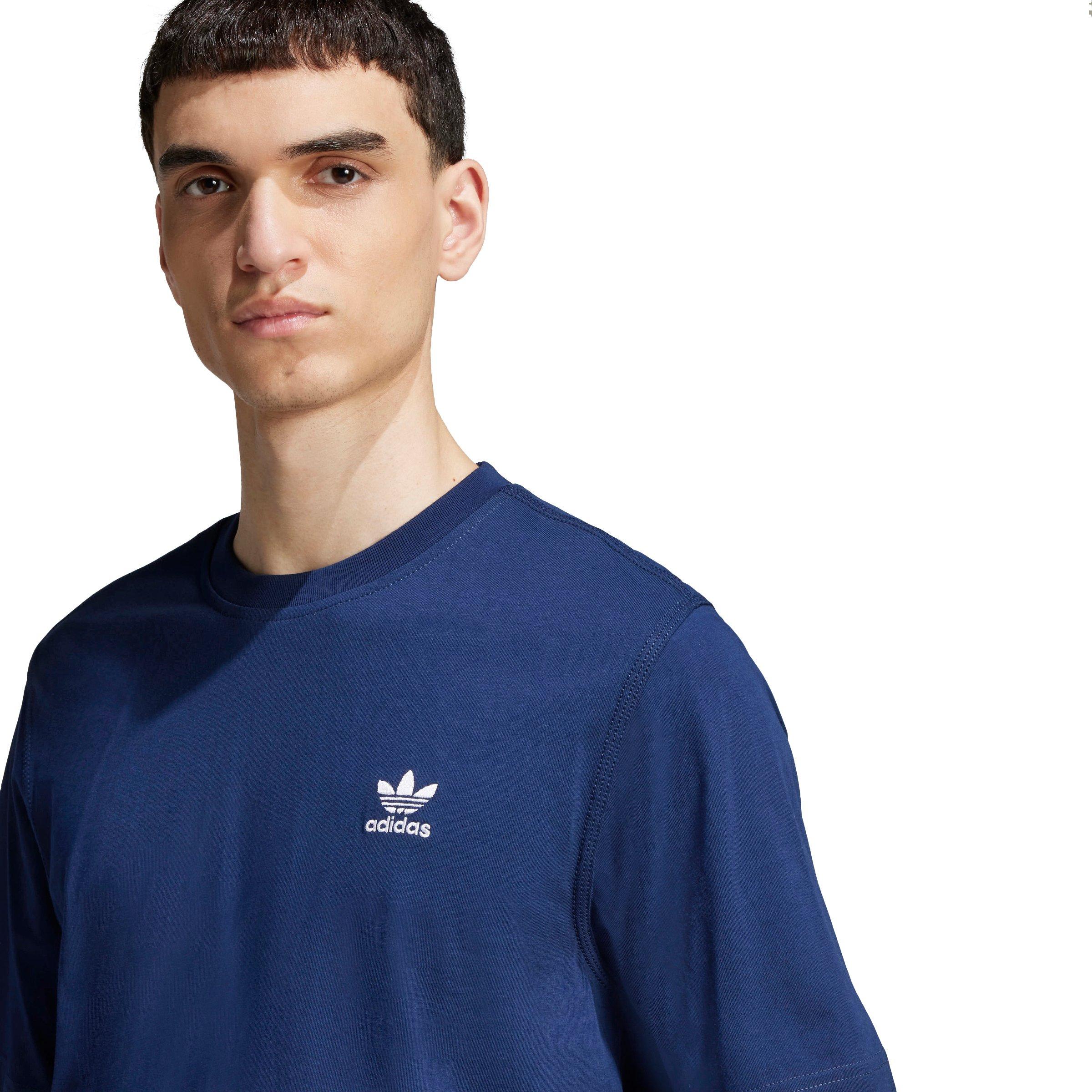 adidas Originals Men's Trefoil Essentials Tee - Dark Blue - DARK BLUE Thumbnail View 3