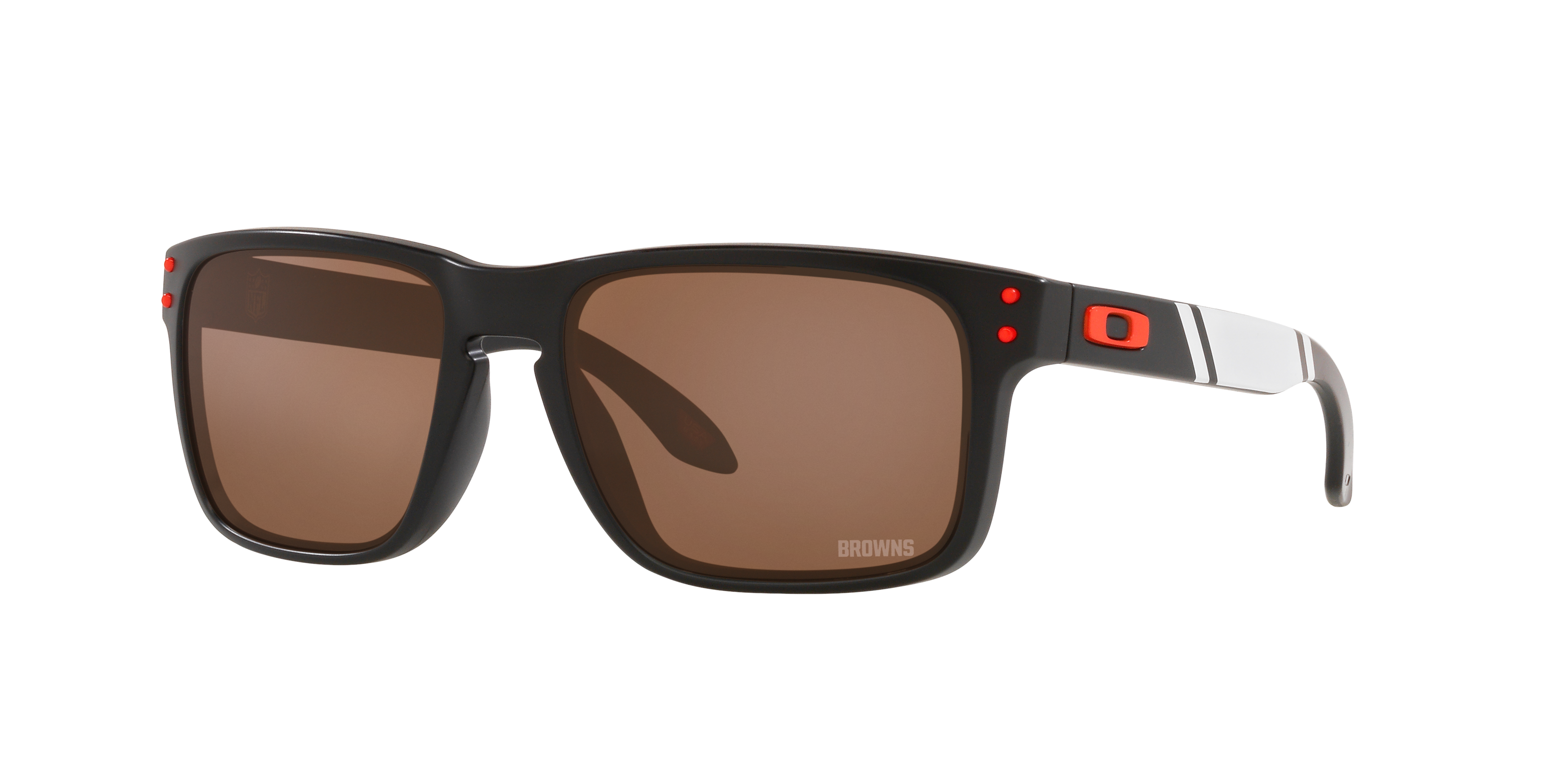 Oakley OO9102 Cleveland Browns Holbrook™ 57 Prizm Black & Matte Black  Sunglasses