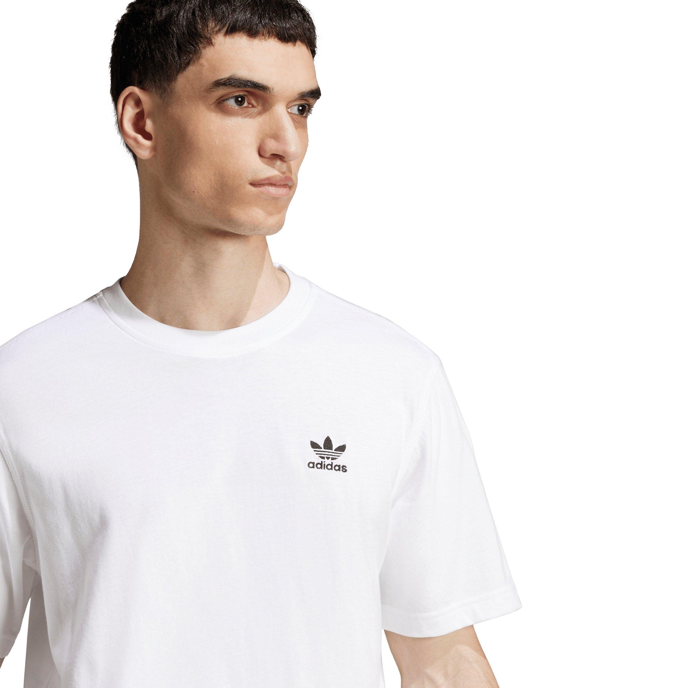 adidas Originals Men's Trefoil Essentials Tee - White - WHITE Thumbnail View 3