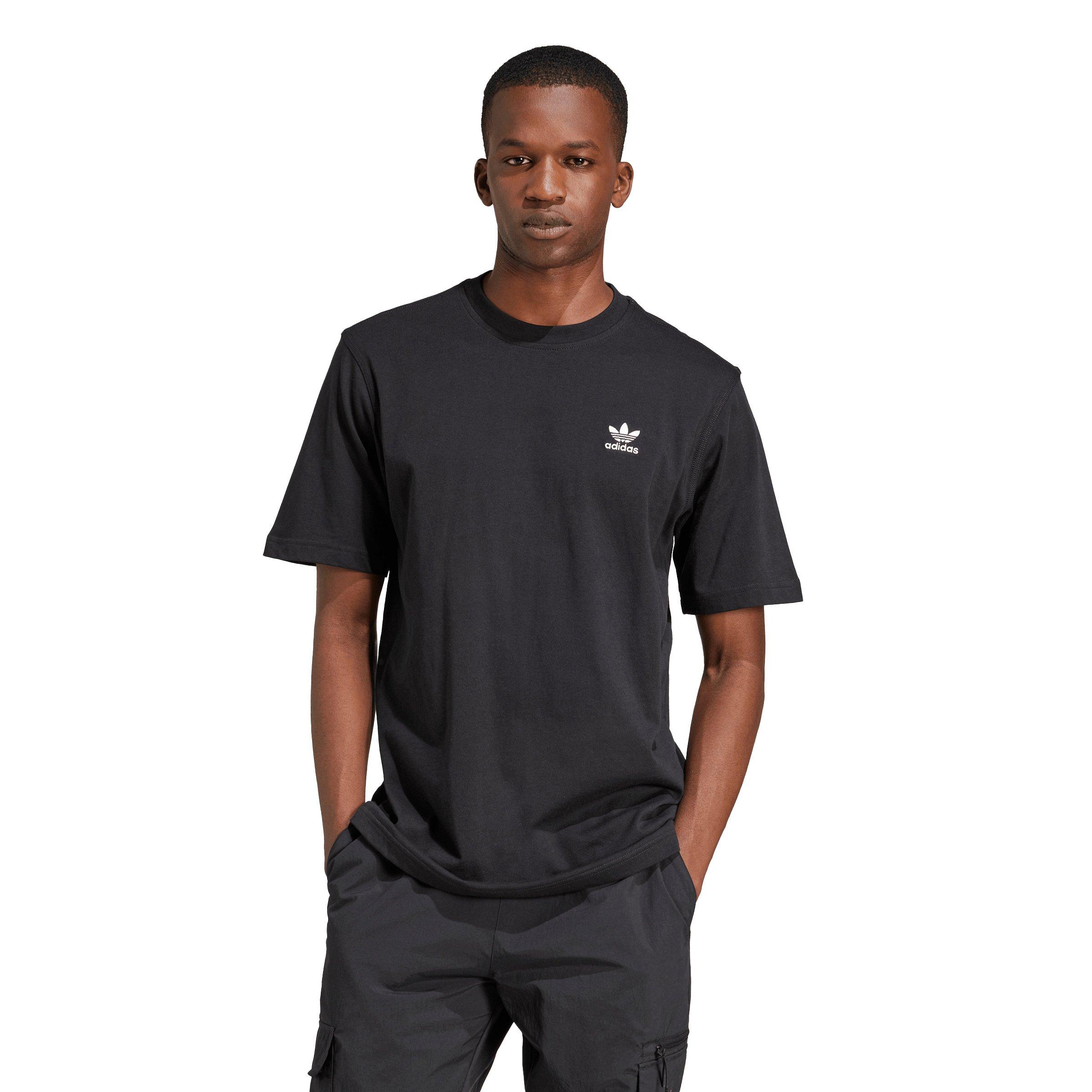 adidas Originals Men's Trefoil Essentials Tee - Black - BLACK Thumbnail View 1