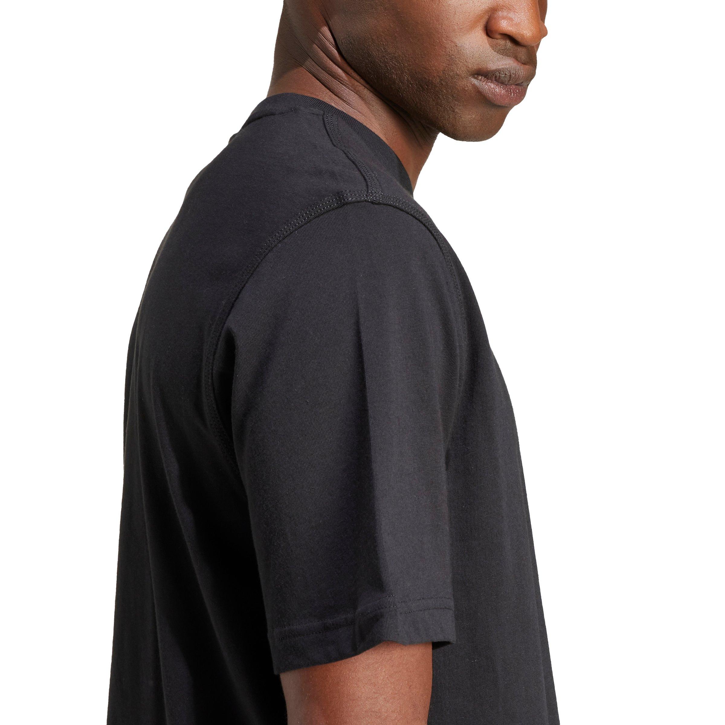 adidas Originals Men's Trefoil Essentials Tee - Black - BLACK Thumbnail View 4