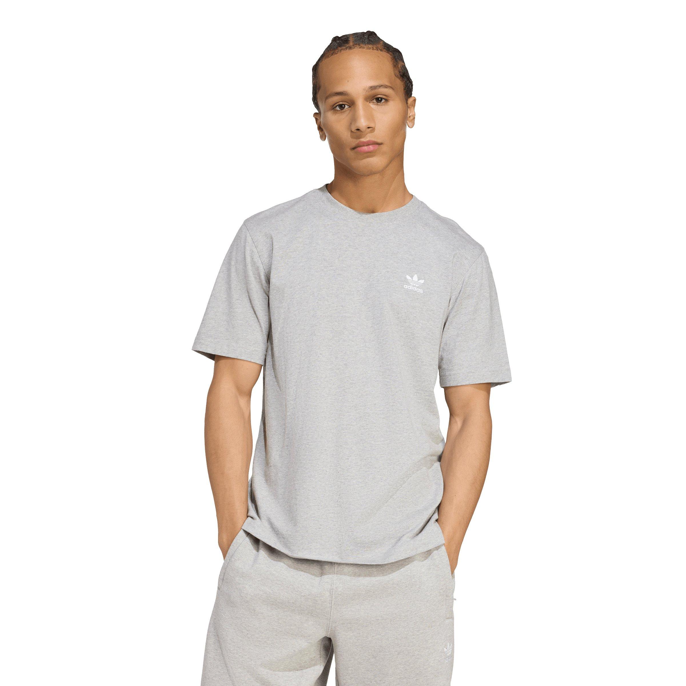 adidas Originals Men's Trefoil Essentials Tee - Grey - GREY Thumbnail View 1