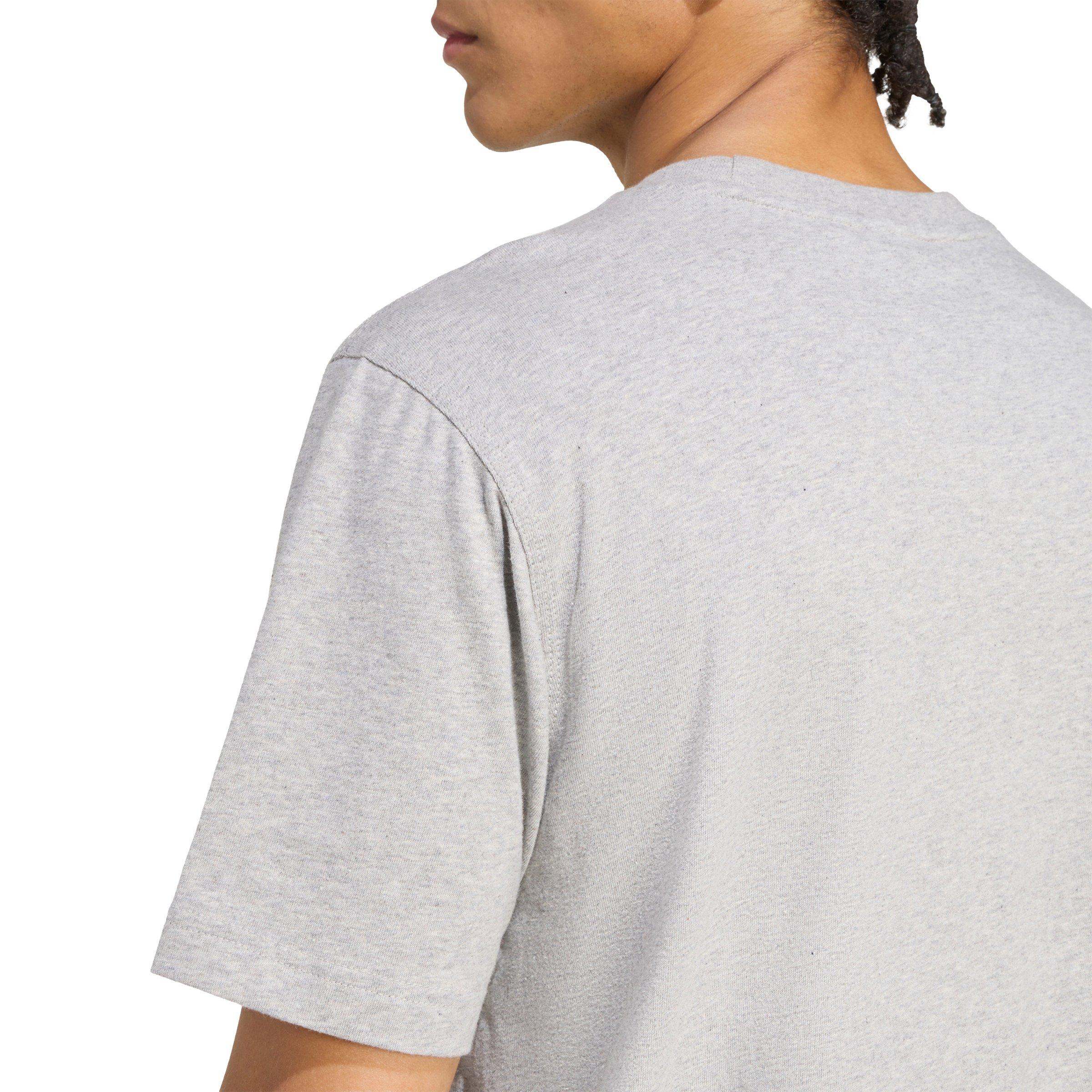 adidas Originals Men's Trefoil Essentials Tee - Grey - GREY Thumbnail View 4