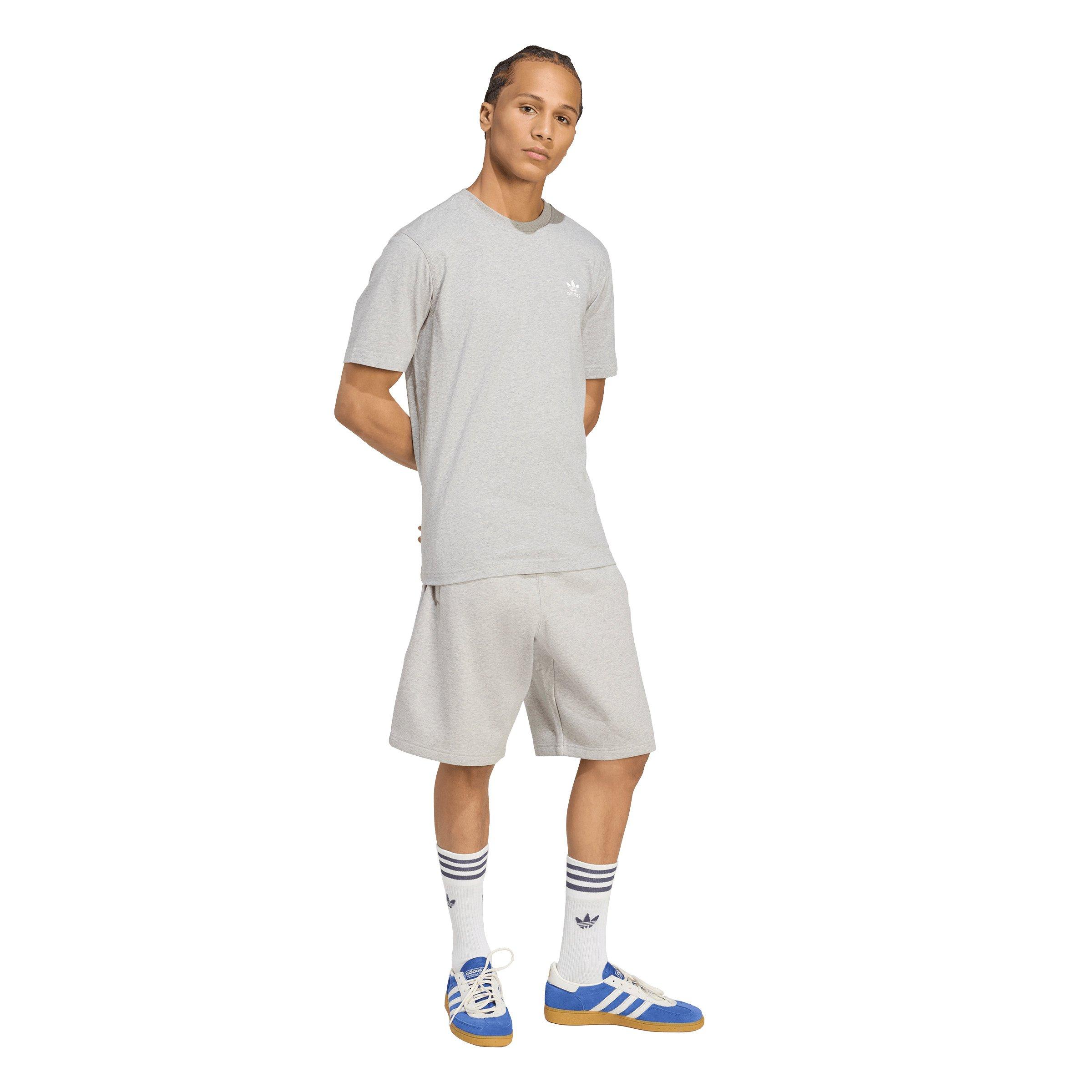 adidas Originals Men's Trefoil Essentials Tee - Grey - GREY Thumbnail View 5
