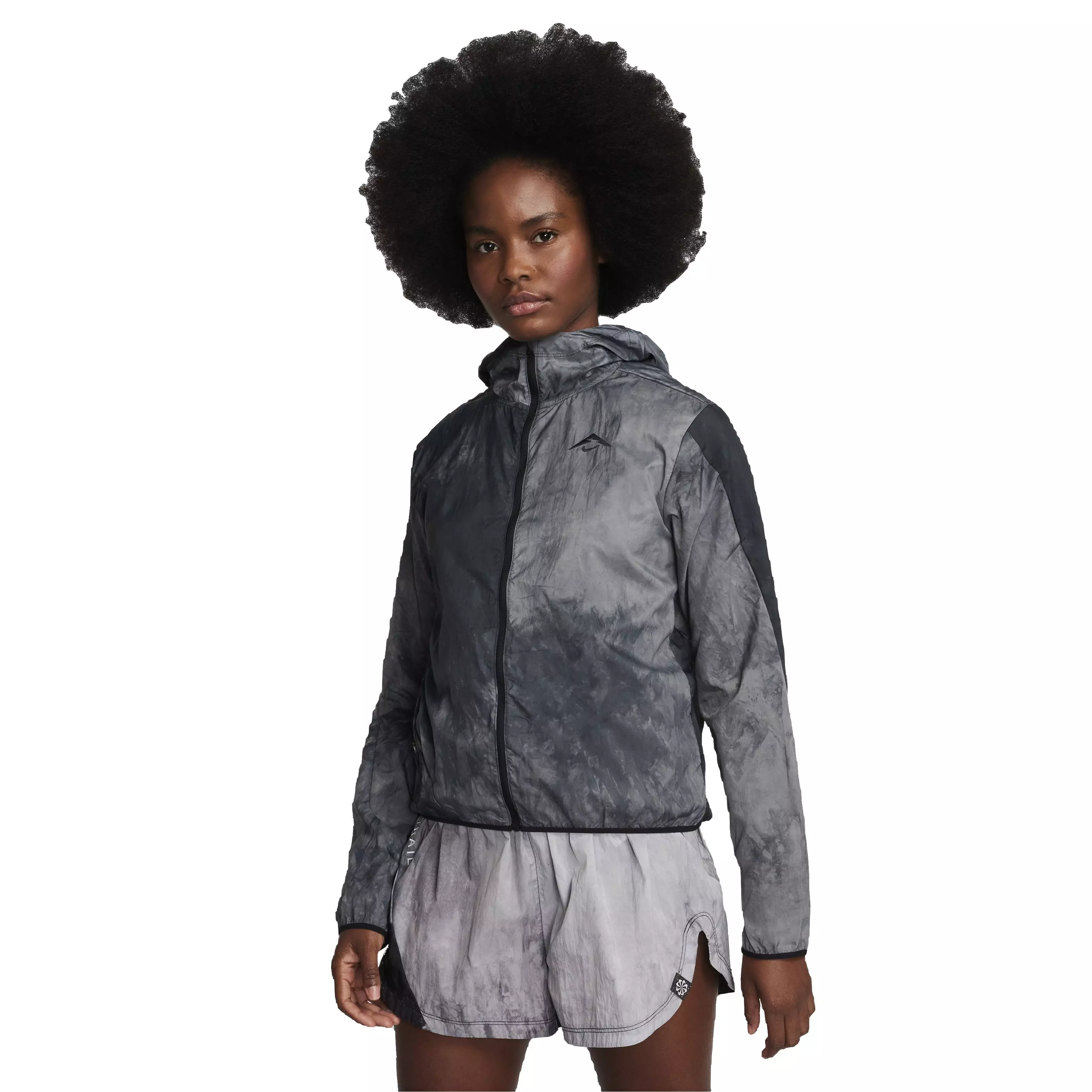 Nike Women's Trail Repel Running Jacket - BLACK