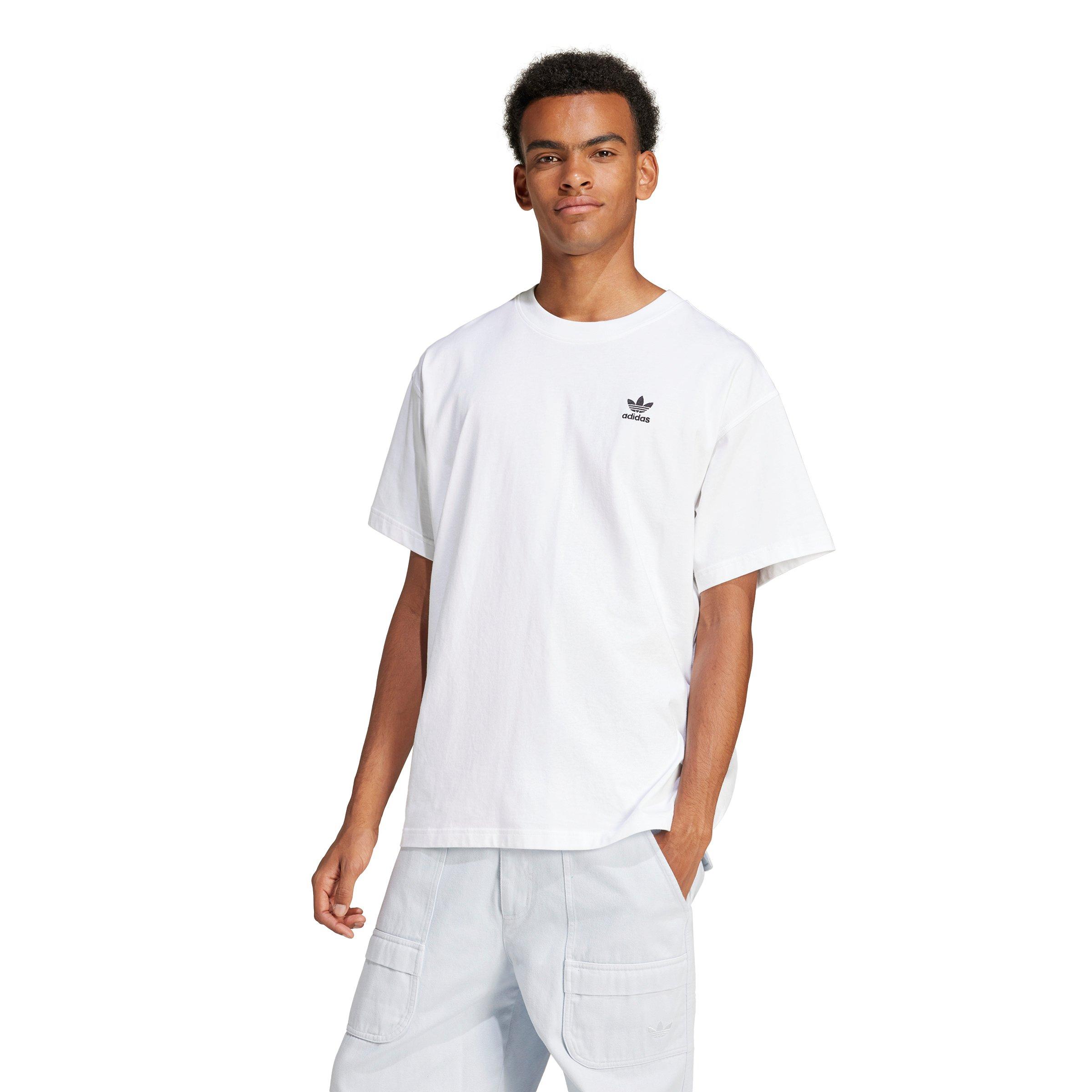 adidas Originals Men's Trefoil Essentials Oversized T-Shirt - White - WHITE Thumbnail View 1