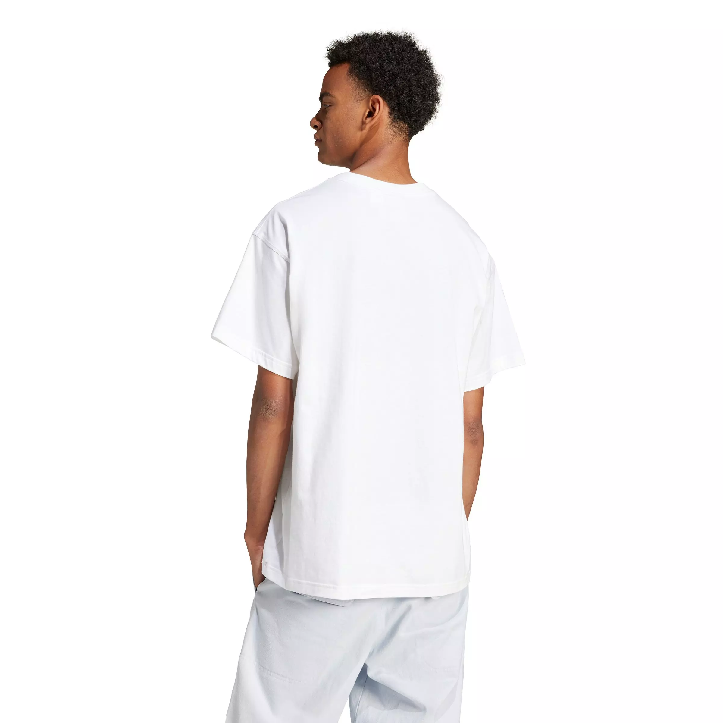 adidas Originals Men's Trefoil Essentials Oversized T-Shirt - White - WHITE