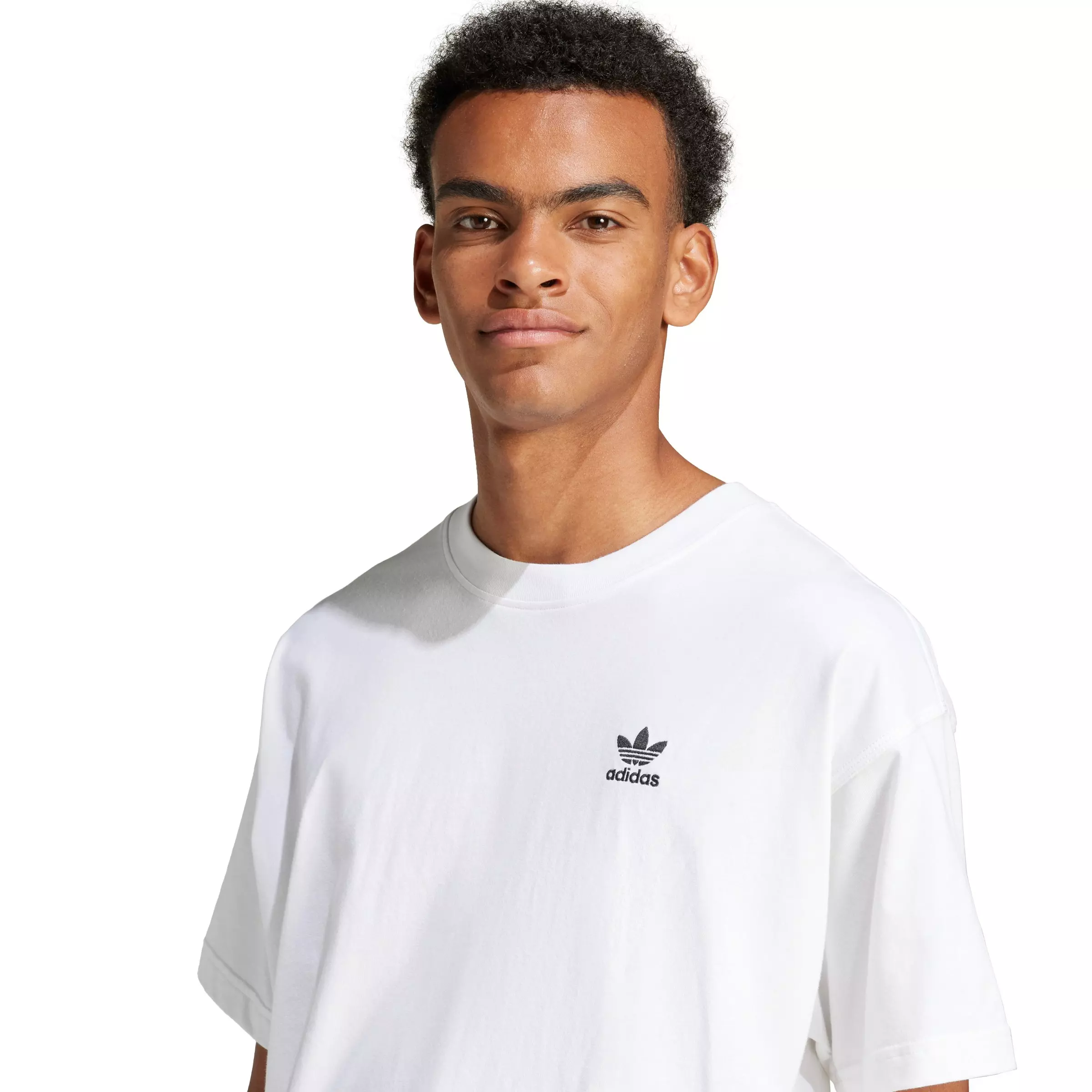 adidas Originals Men's Trefoil Essentials Oversized T-Shirt - White - WHITE