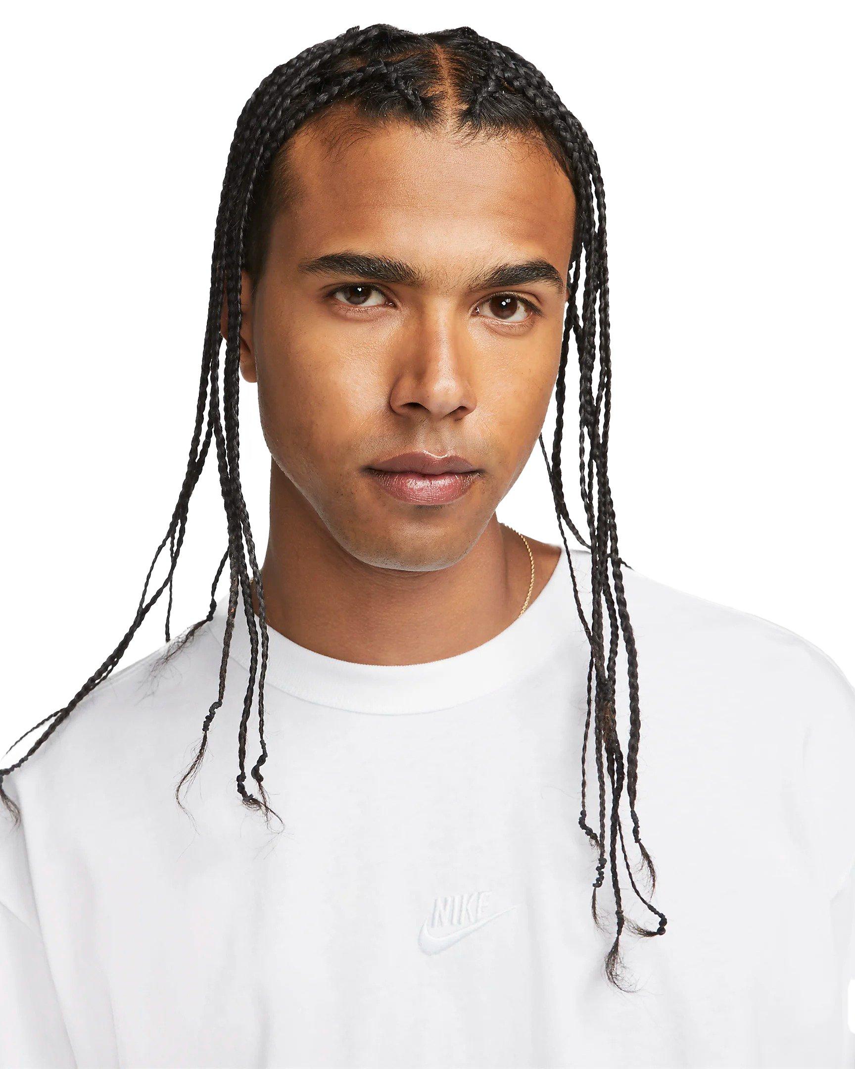 Nike Men's Sportswear Premium Essentials Long-Sleeve T-Shirt-White - WHITE Thumbnail View 3