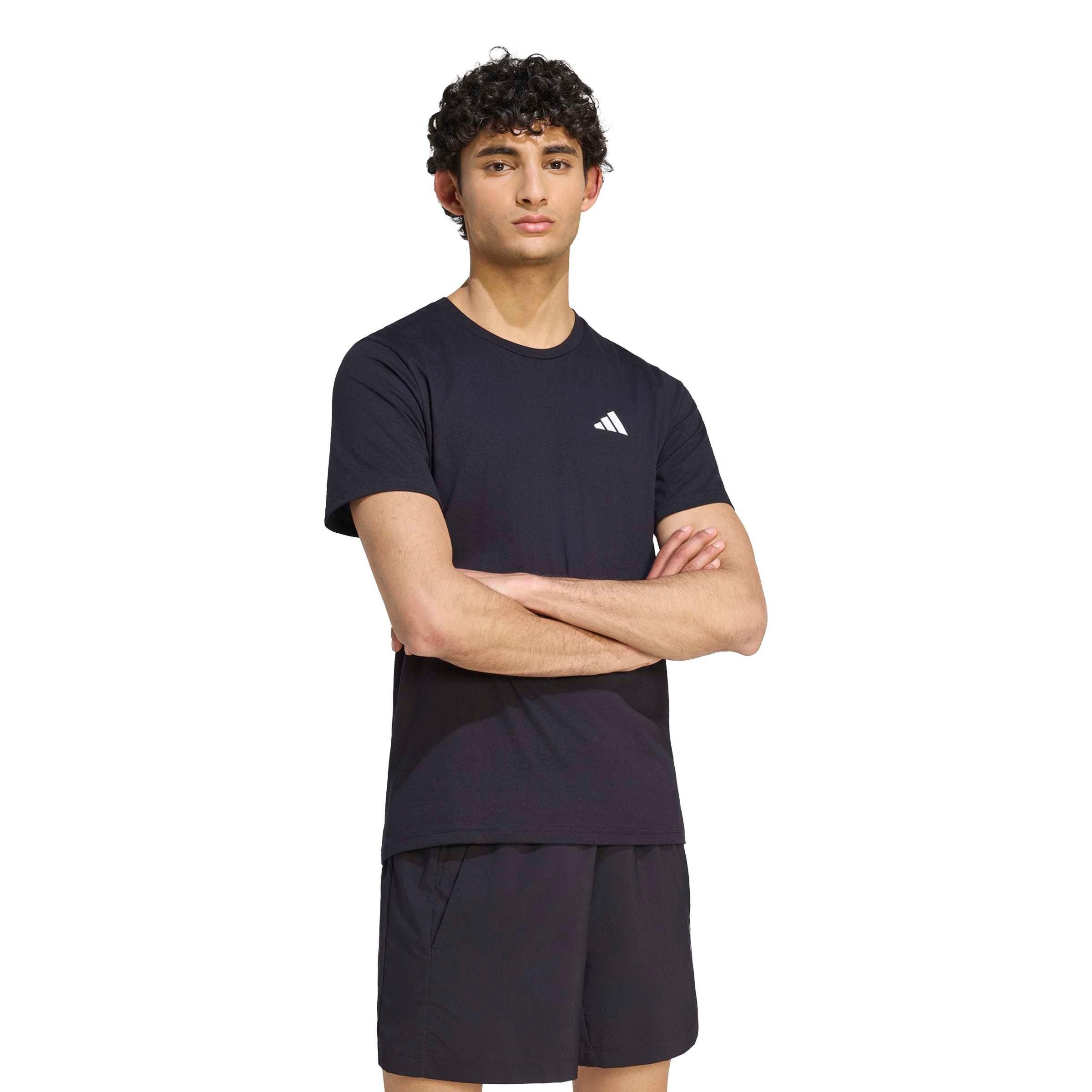 adidas Men's Train Essentials Feelready Training T-Shirt - Black/White - BLACK/WHITE Thumbnail View 1