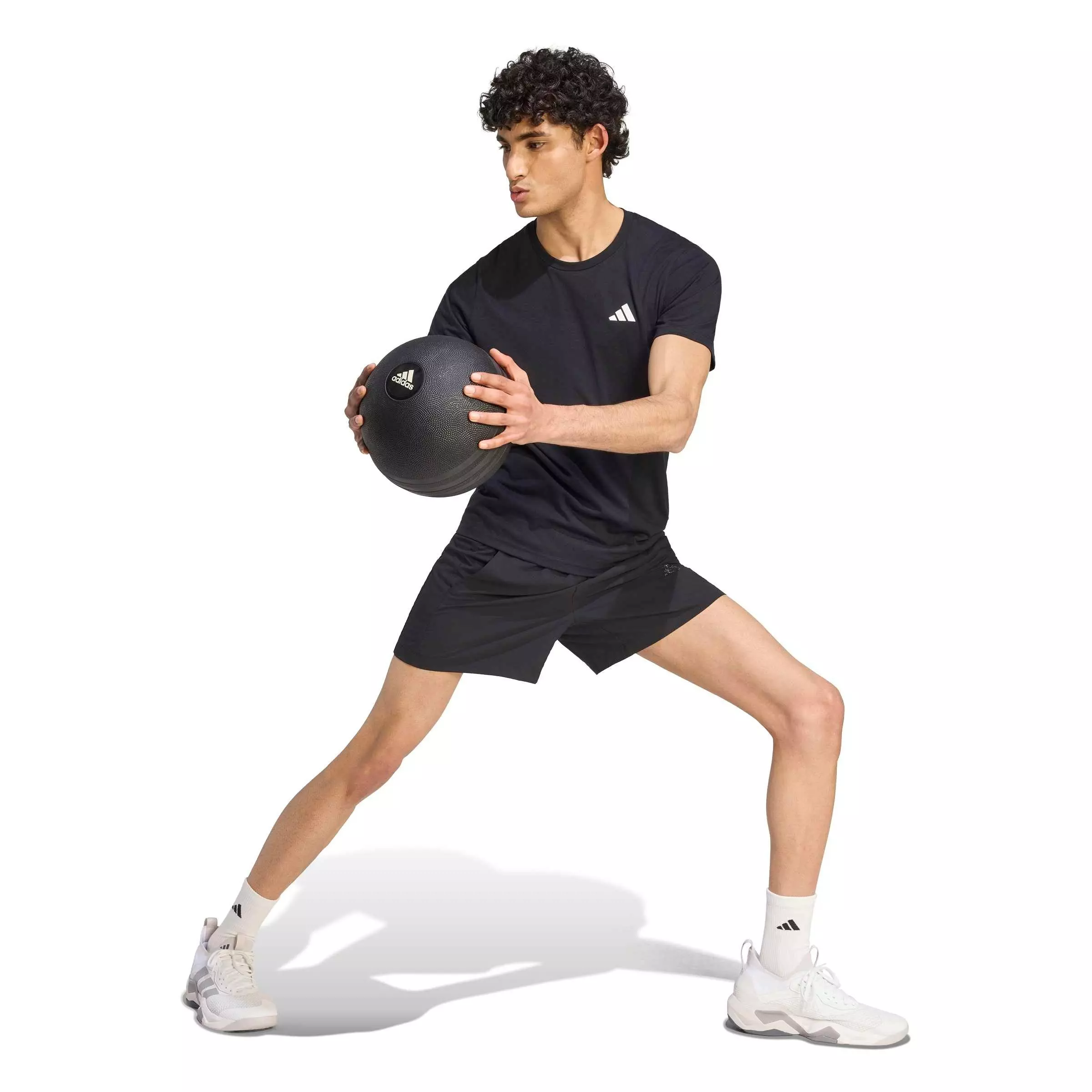 adidas Men's Train Essentials Feelready Training T-Shirt - Black/White - BLACK/WHITE