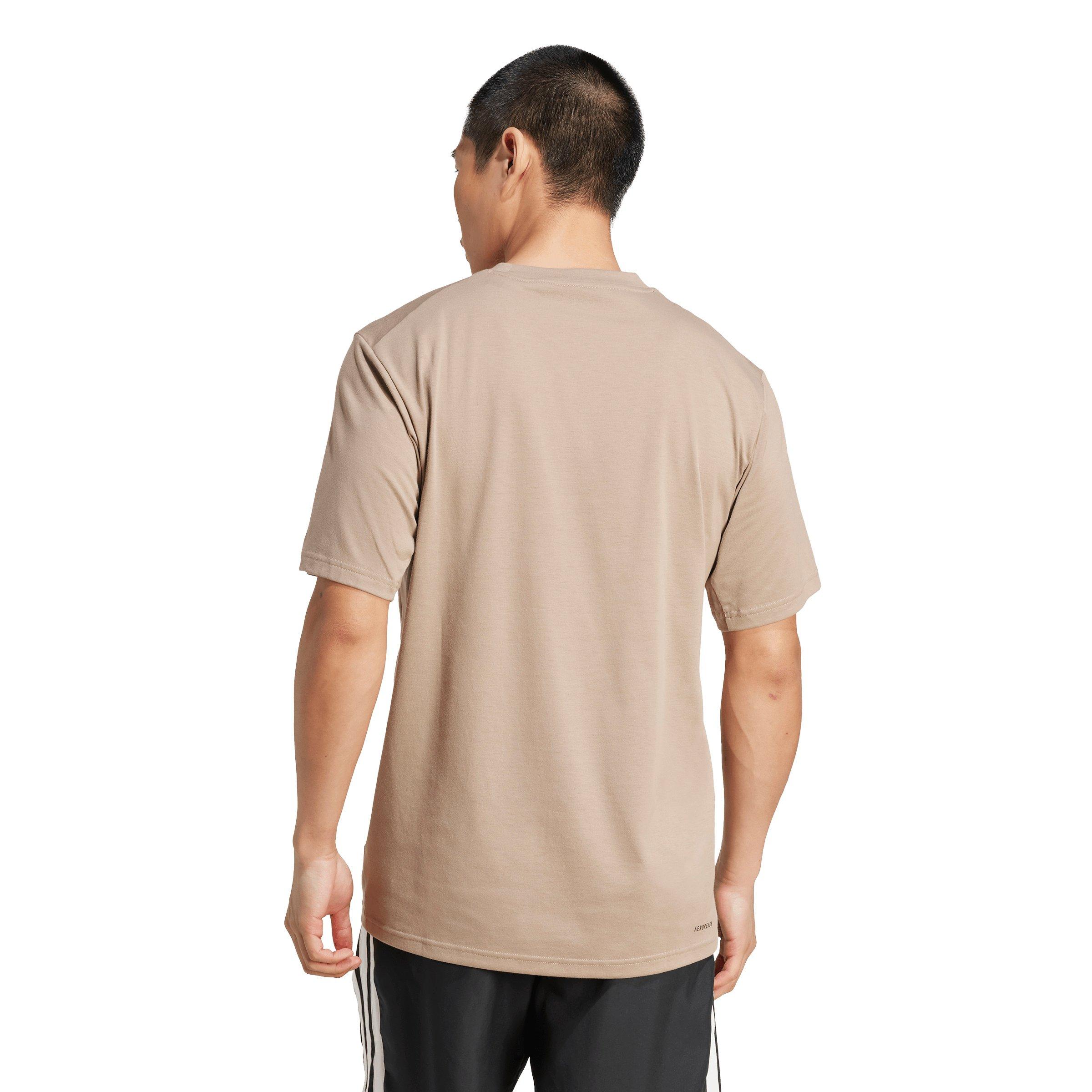 adidas Men's Train Essentials Feelready Training T-Shirt - Brown/Black - BROWN/BLACK Thumbnail View 2