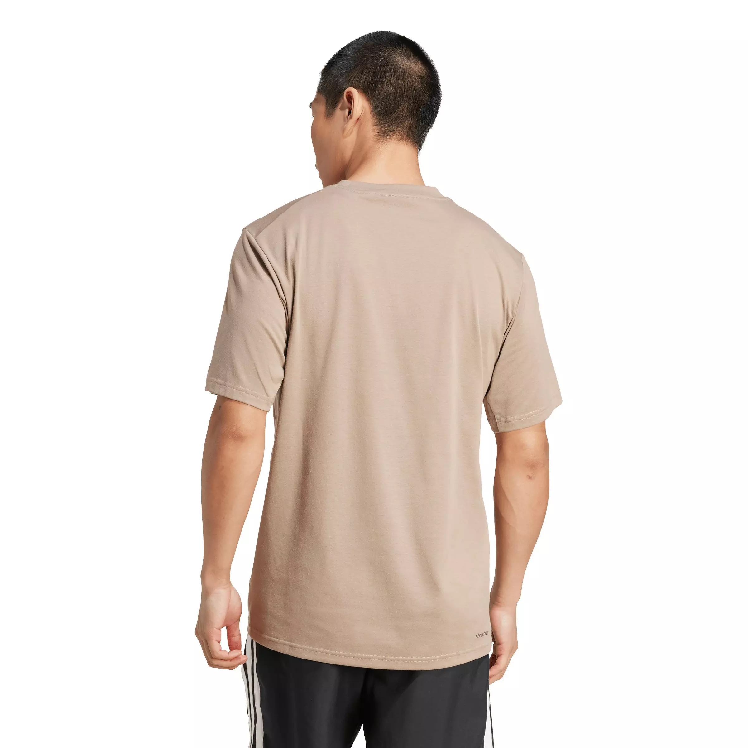 adidas Men's Train Essentials Feelready Training T-Shirt - Brown/Black - BROWN/BLACK