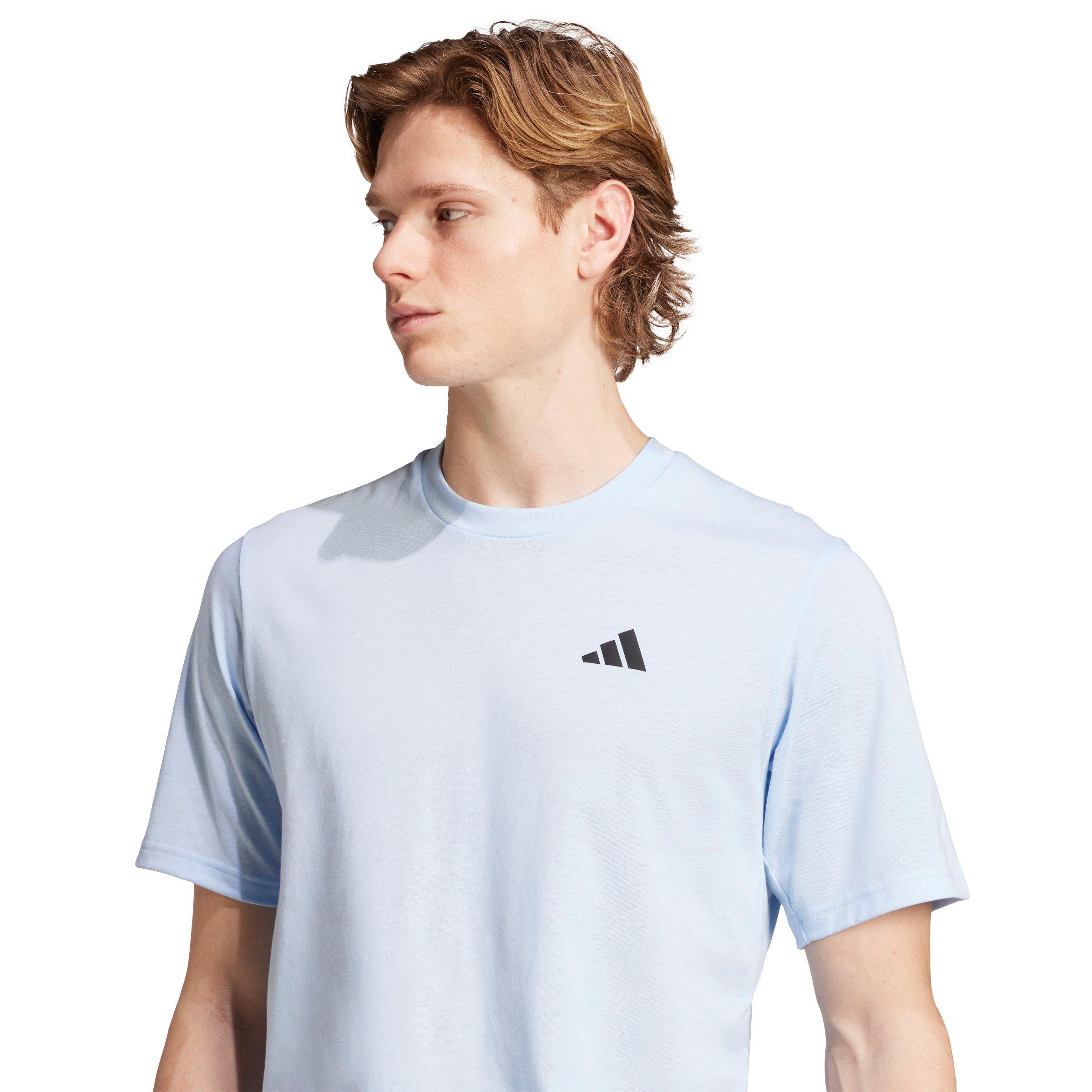 adidas Men's Train Essentials Feelready Training T-Shirt - Blue/Black - BLUE/BLACK Thumbnail View 3