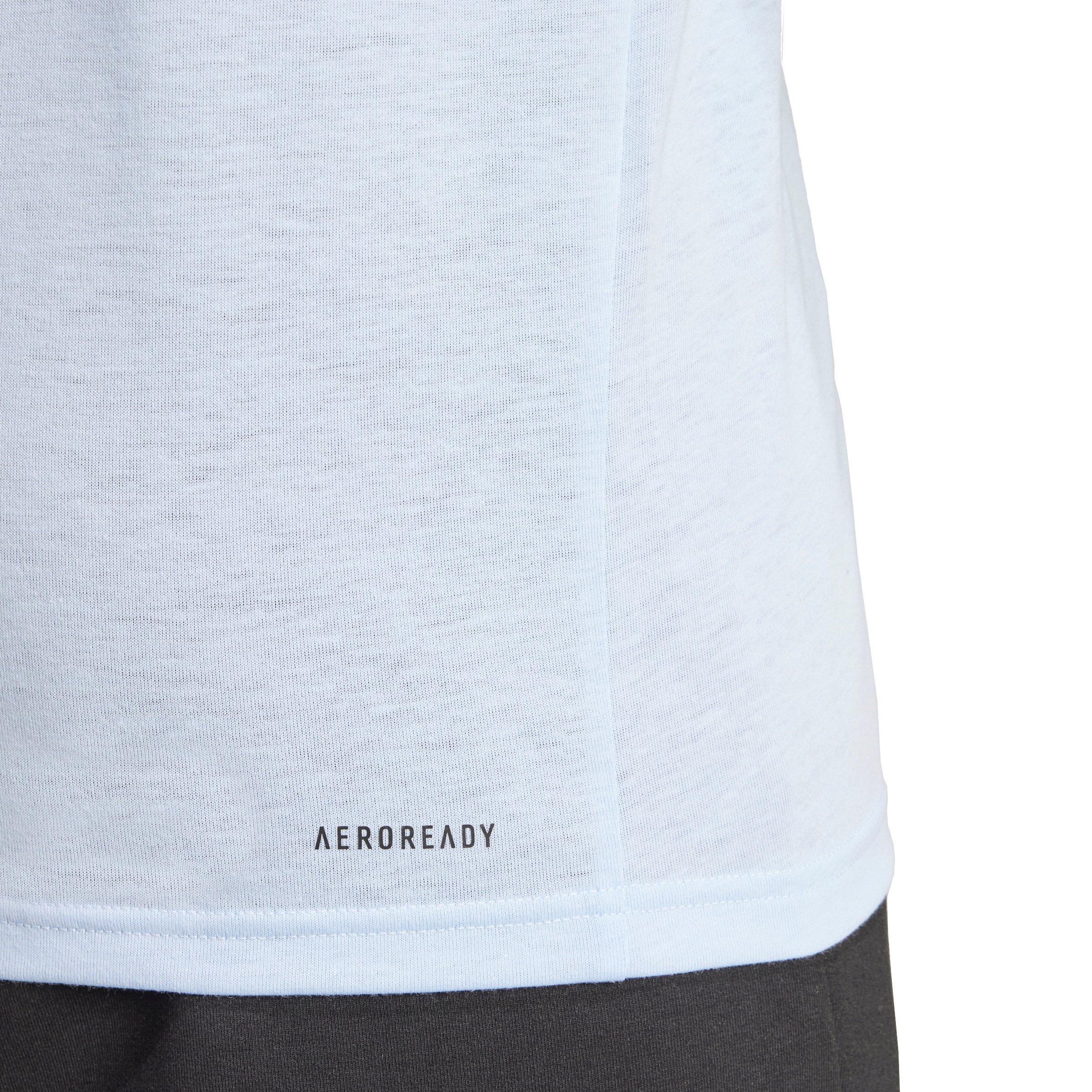 adidas Men's Train Essentials Feelready Training T-Shirt - Blue/Black - BLUE/BLACK Thumbnail View 4