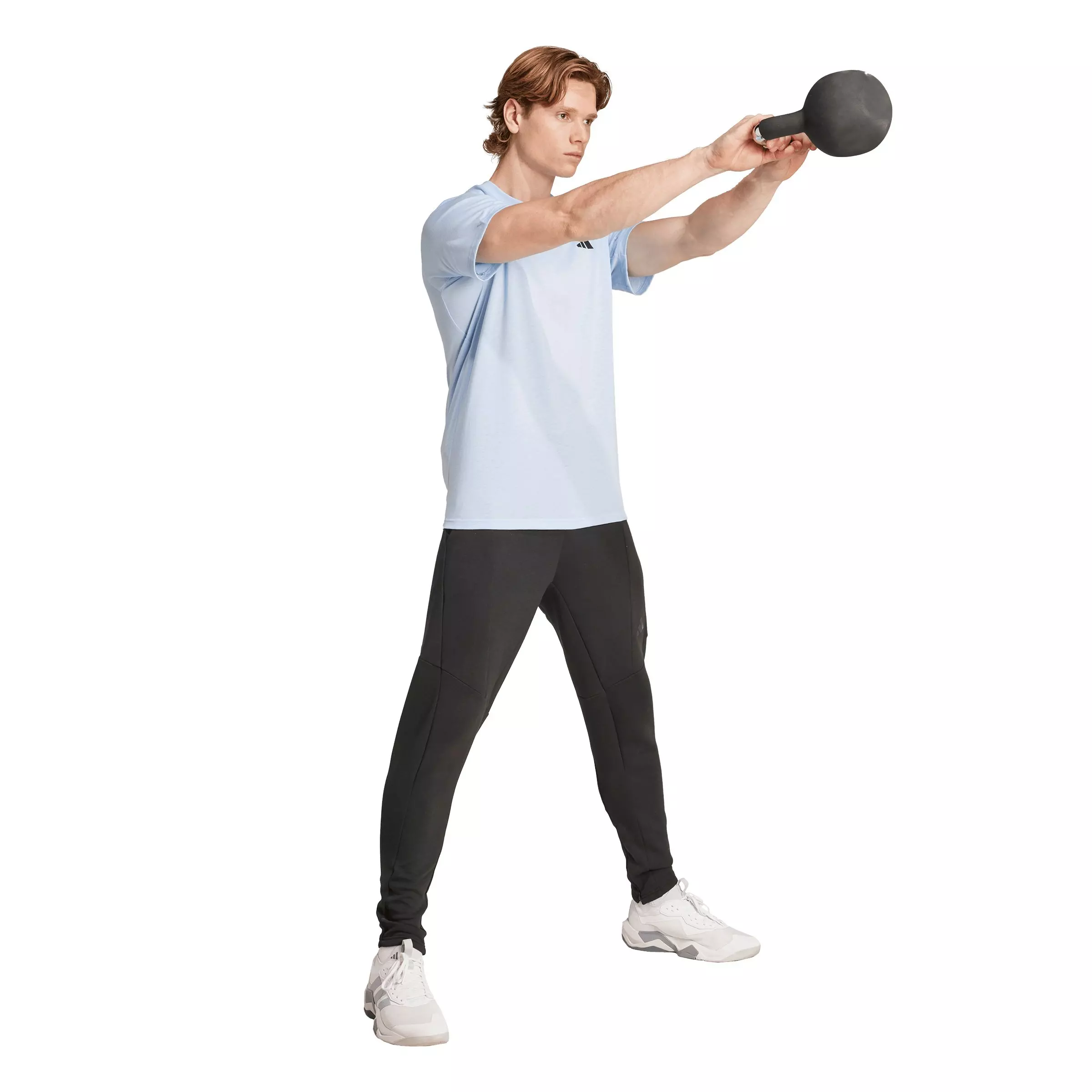 adidas Men's Train Essentials Feelready Training T-Shirt - Blue/Black - BLUE/BLACK