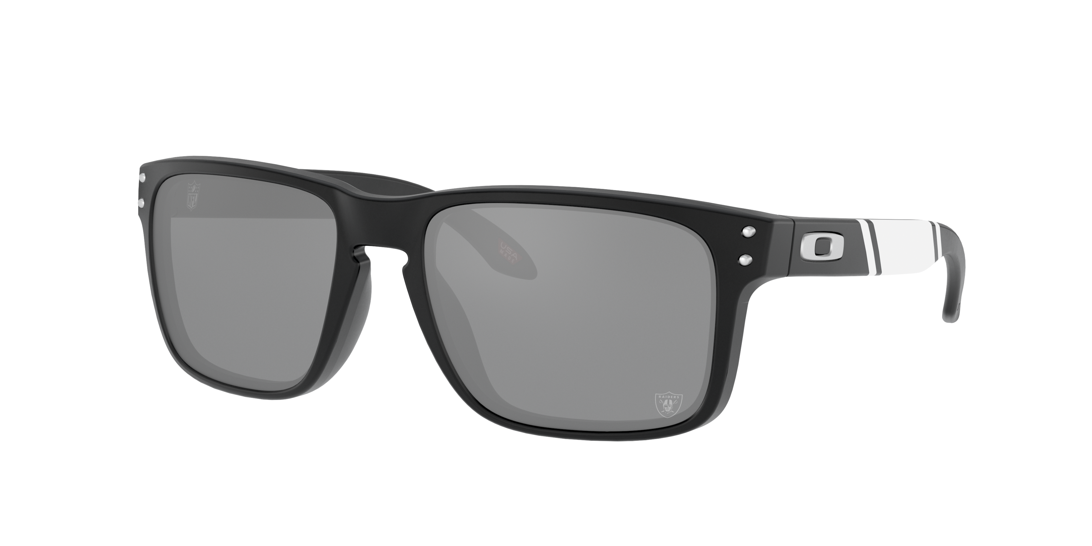 Oakley Las Vegas Raiders Holbrook Sunglasses - MATTE BLACK Thumbnail View 1