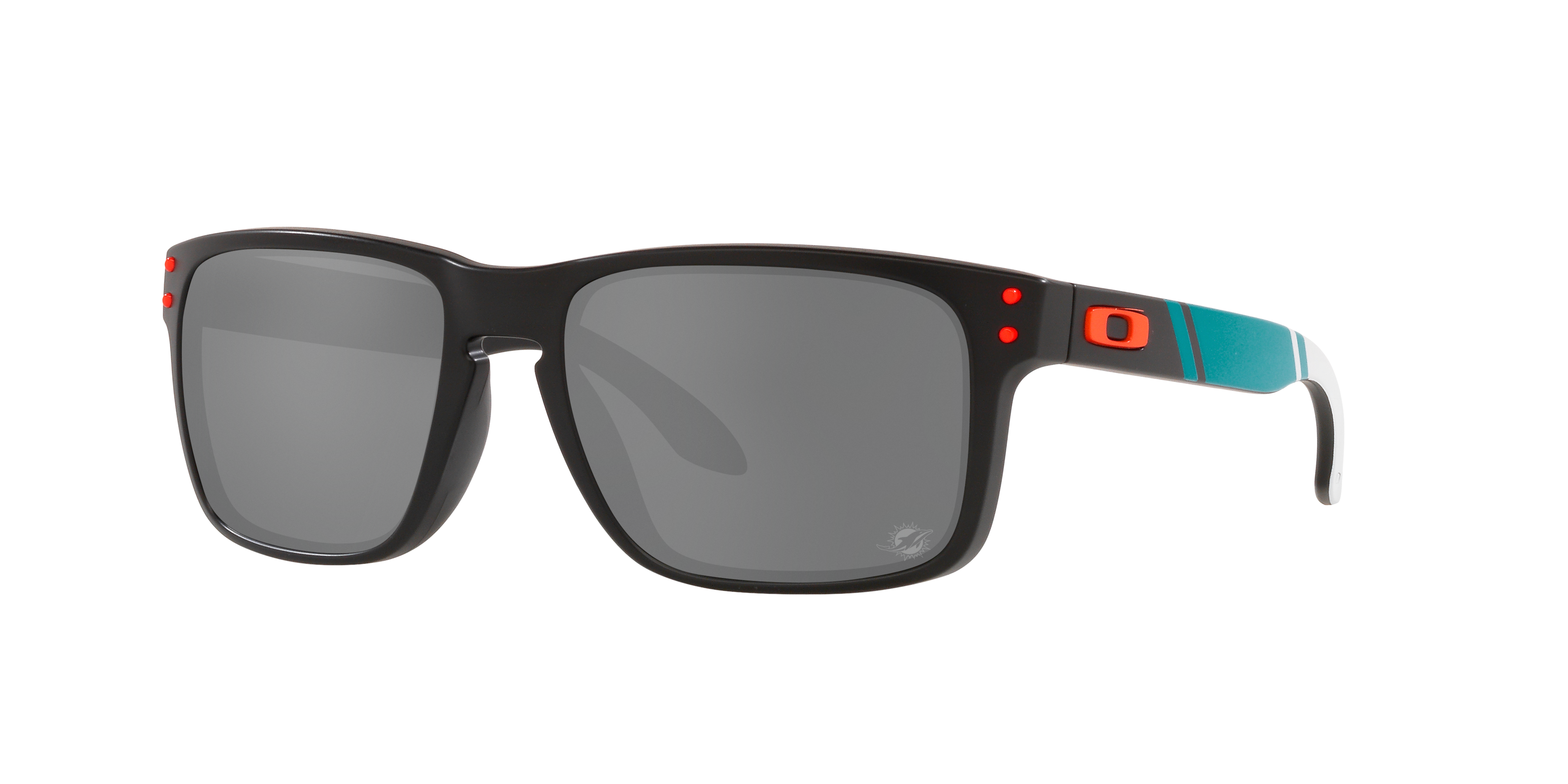 Oakley Miami Dolphins Holbrook Sunglasses - MATTE BLACK Thumbnail View 1