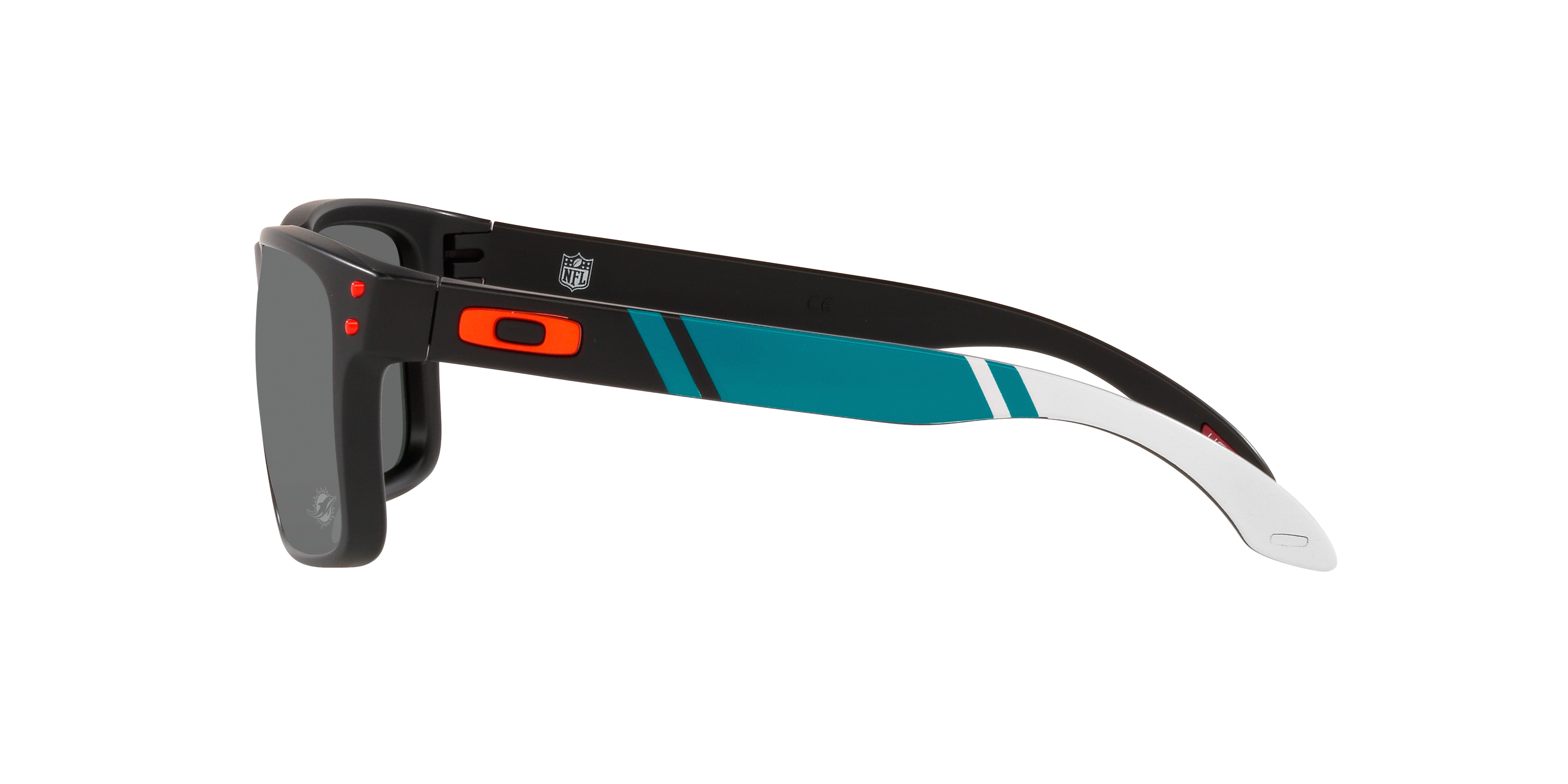 Oakley Miami Dolphins Holbrook Sunglasses - MATTE BLACK Thumbnail View 4