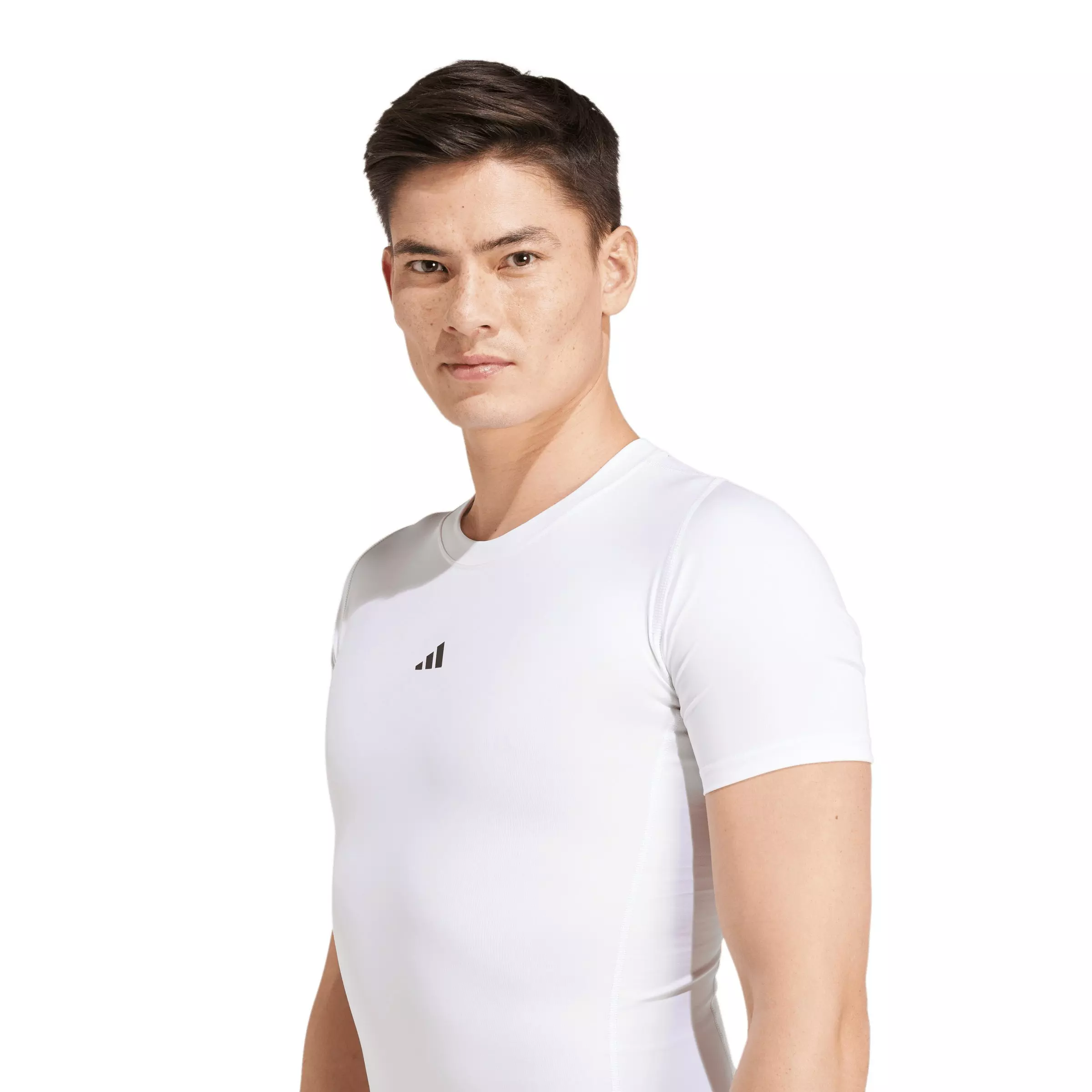 adidas Men's TECHFIT Compression Training T-Shirt - White - WHITE