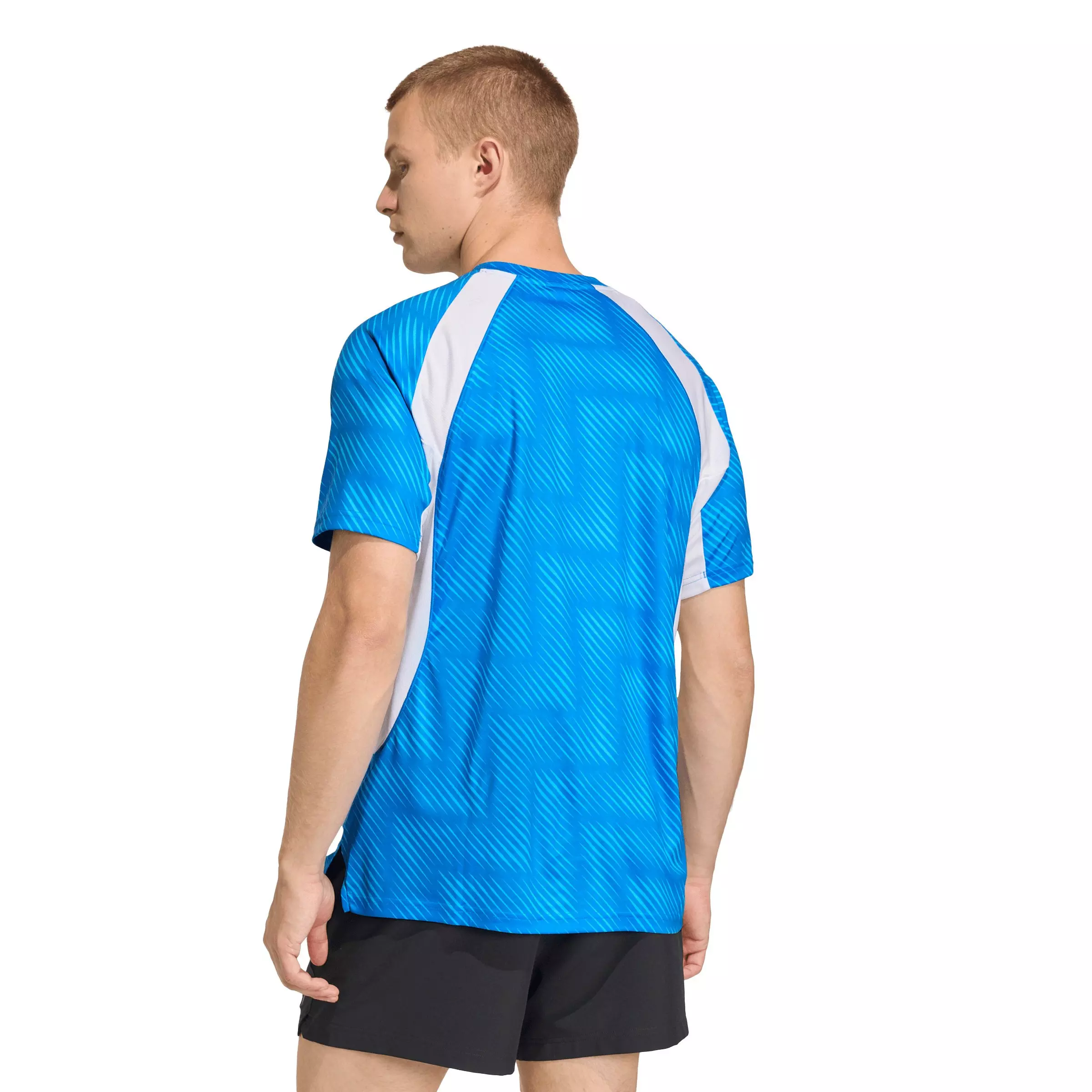 adidas Men's Tech Apparel T-Shirt WC26 - Blue/White - BLUE/WHITE