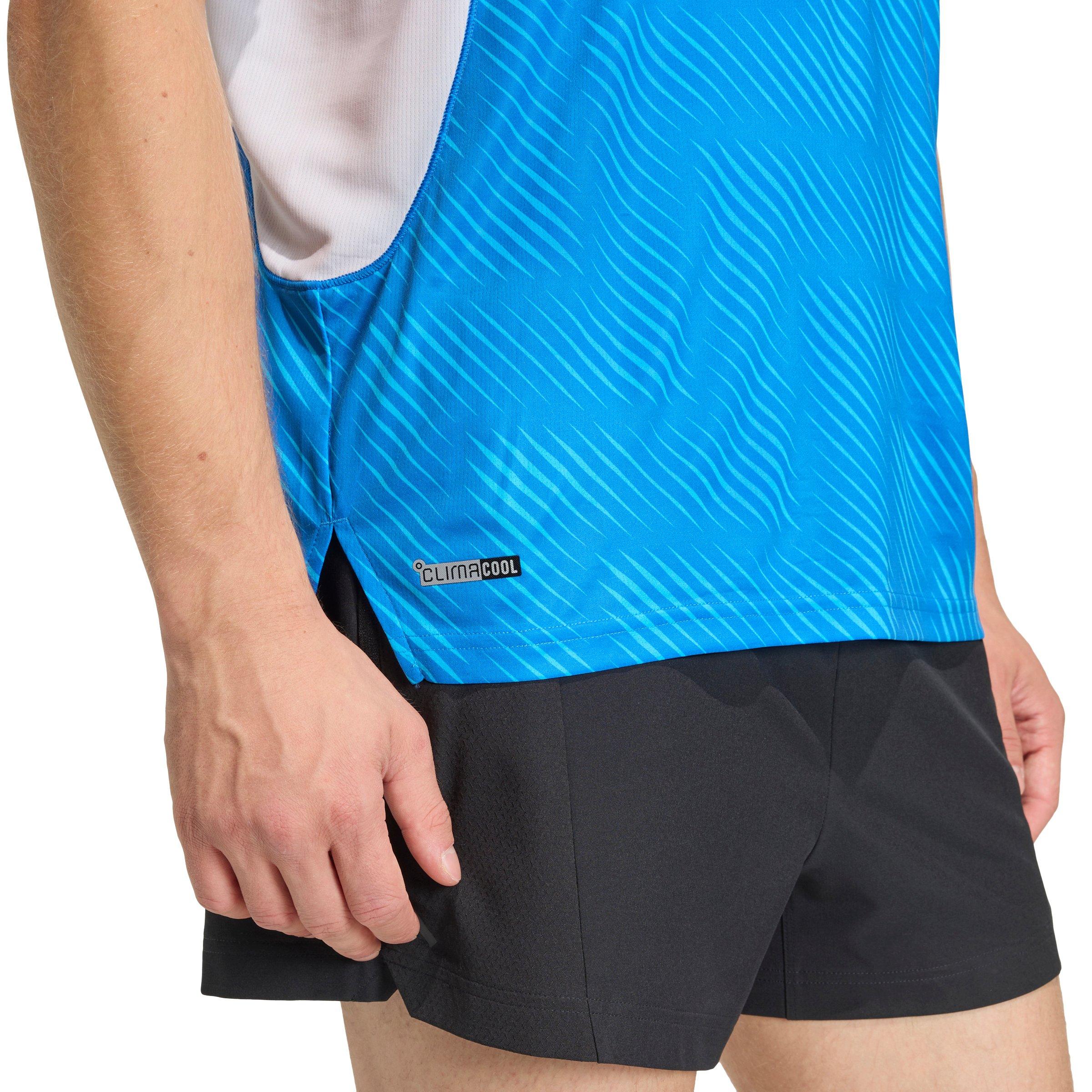 adidas Men's Tech Apparel T-Shirt WC26 - Blue/White - BLUE/WHITE Thumbnail View 4