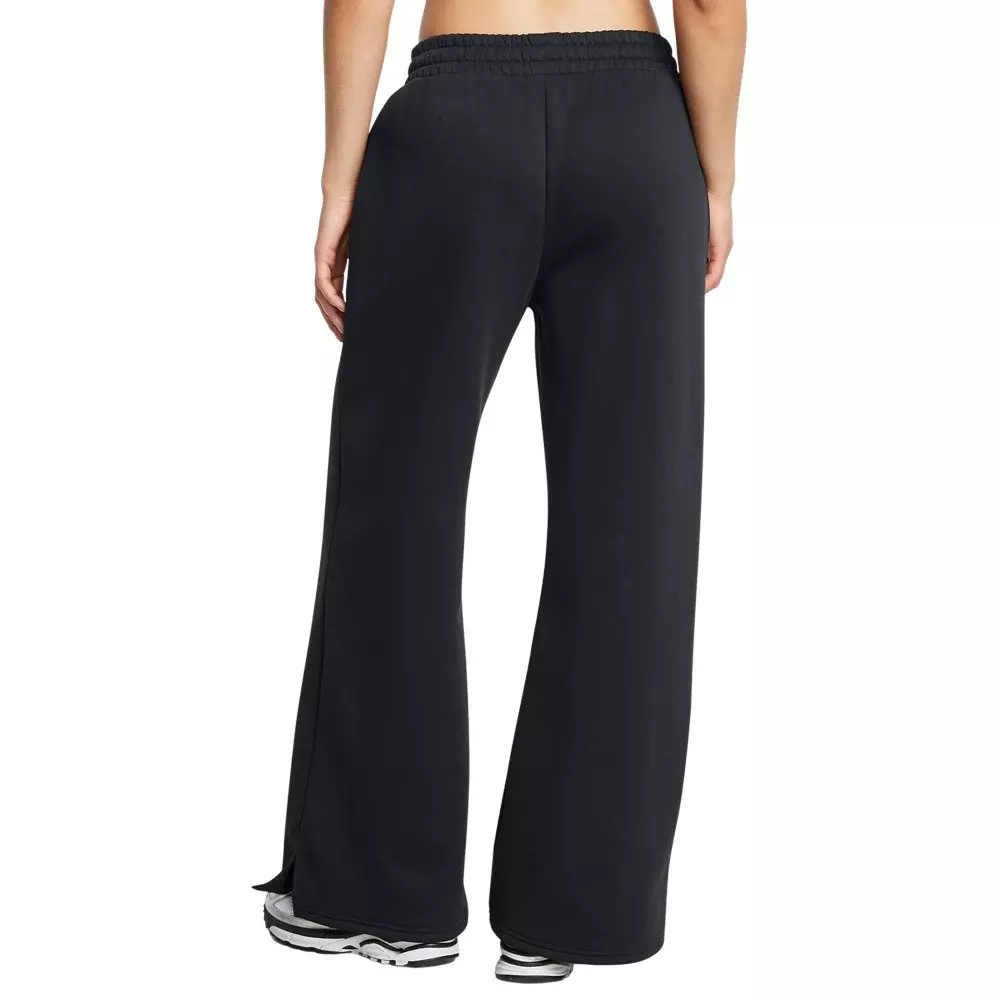 Under Armour Women's UA Icon Fleece Wide Leg Pants - Black/White - BLACK/WHITE