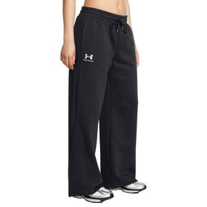 Under Armour Women's UA Icon Fleece Wide Leg Pants - Black/White
