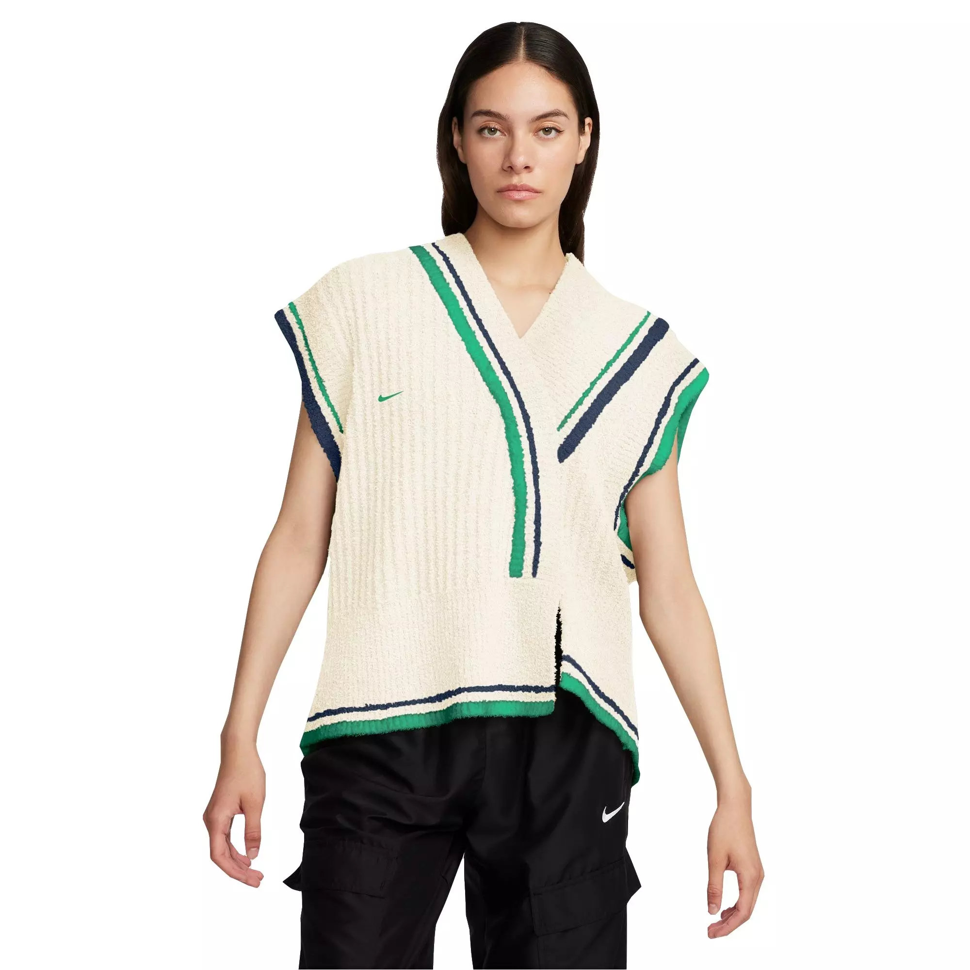 Nike Women's Sportswear Collection Knit Vest - WHITE/NAVY