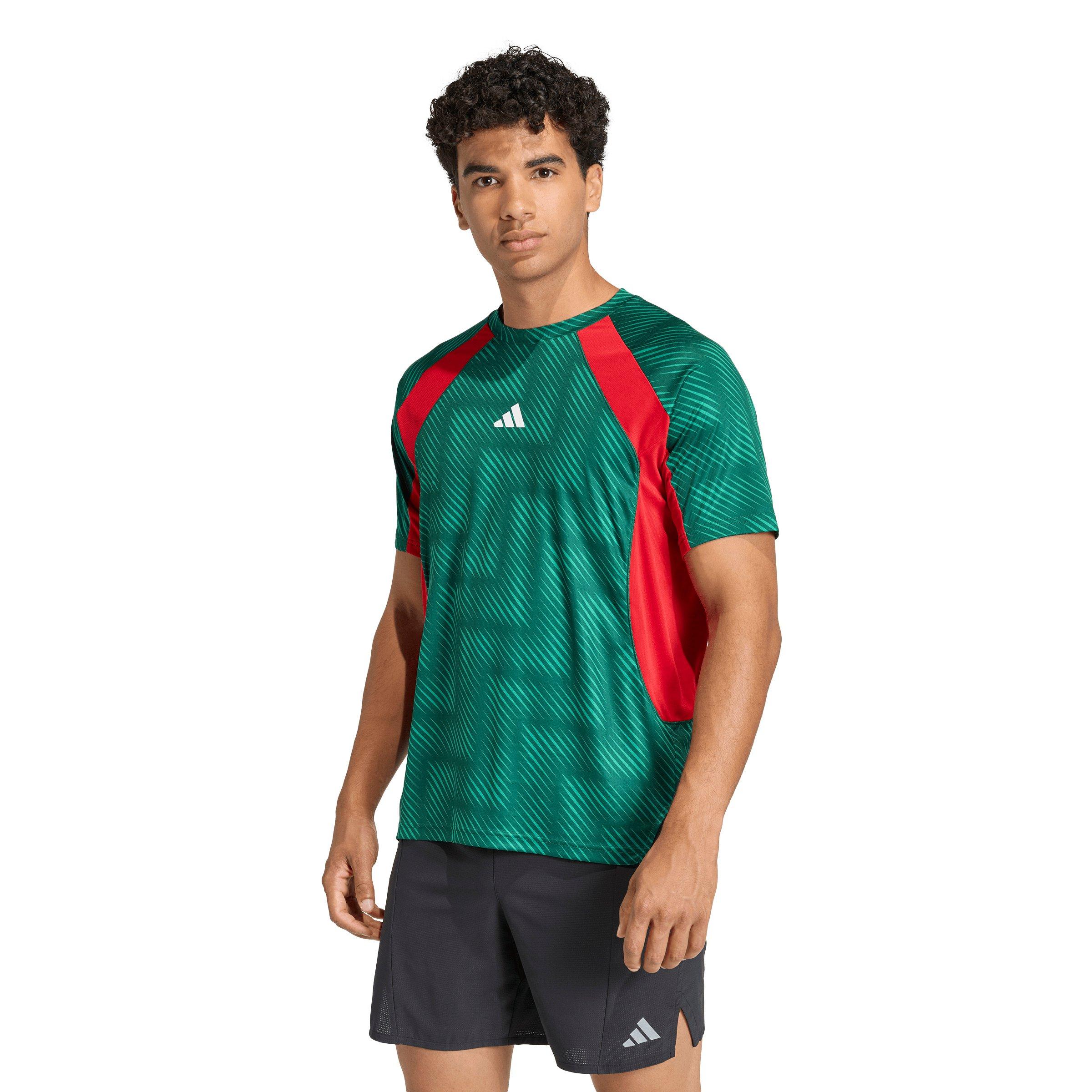 adidas Men's Tech Apparel T-Shirt WC26 - Green/Red - GREEN/RED Thumbnail View 1