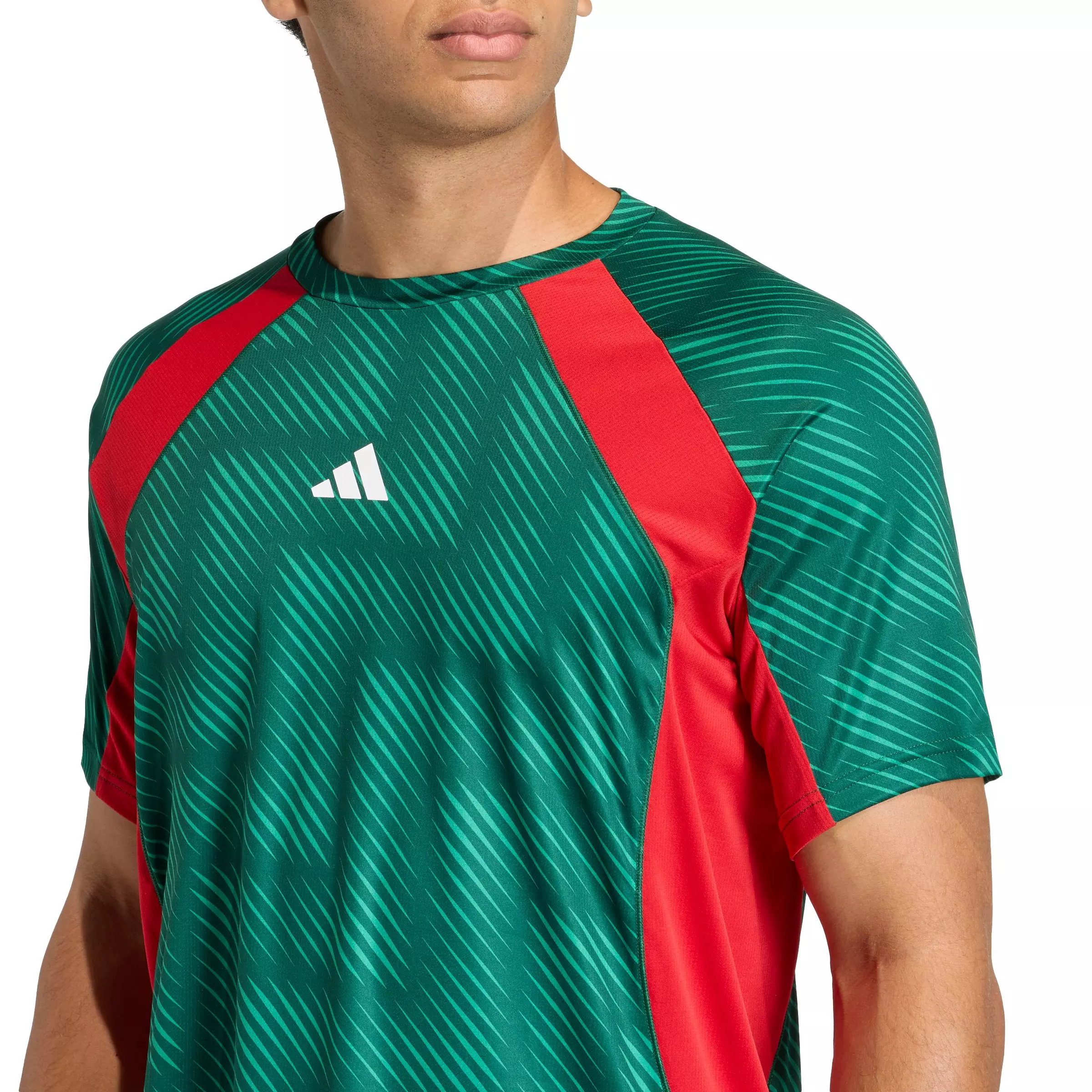 adidas Men's Tech Apparel T-Shirt WC26 - Green/Red - GREEN/RED