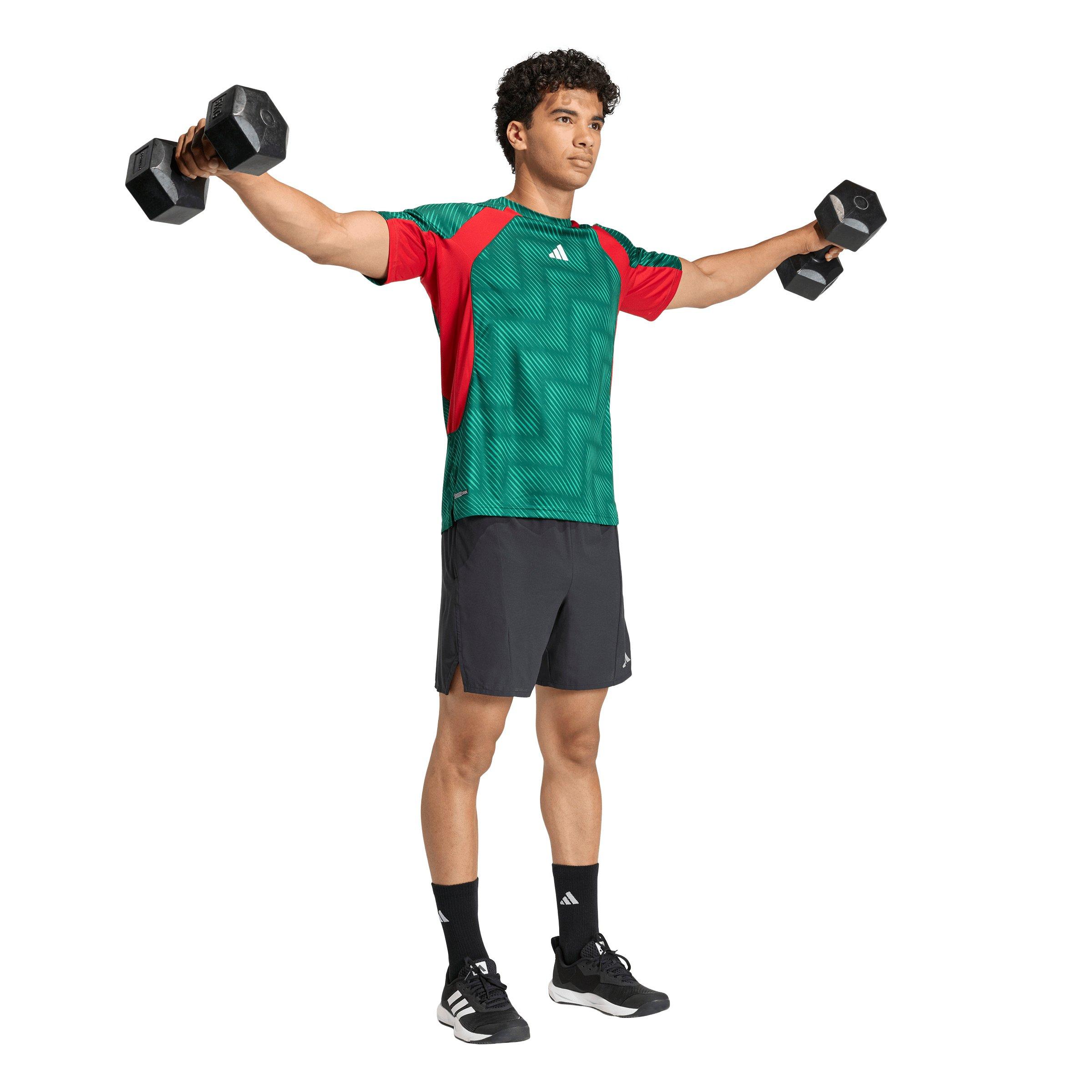 adidas Men's Tech Apparel T-Shirt WC26 - Green/Red - GREEN/RED Thumbnail View 5