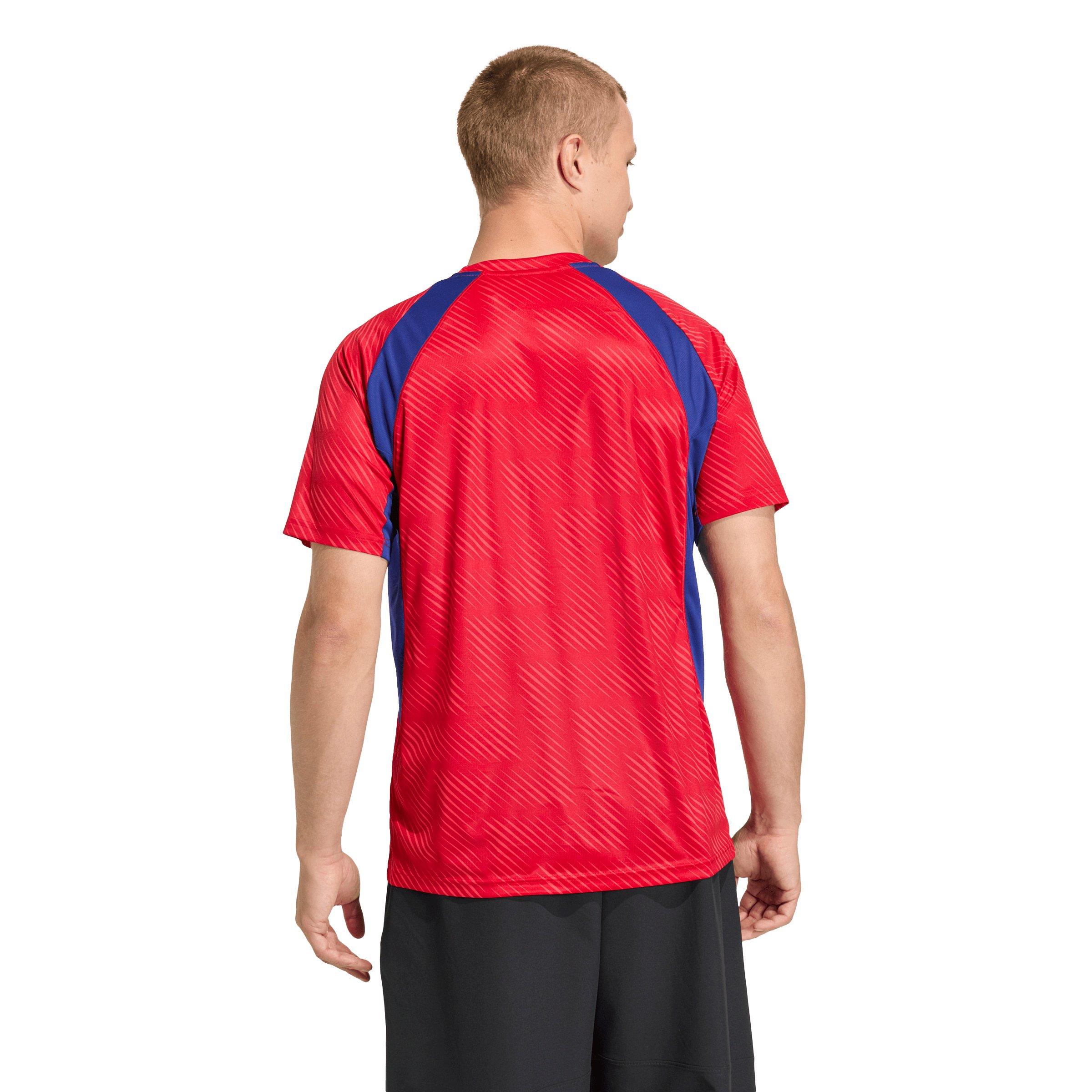 adidas Men's Tech Apparel T-Shirt WC26 - Red/Blue - RED/BLUE Thumbnail View 2