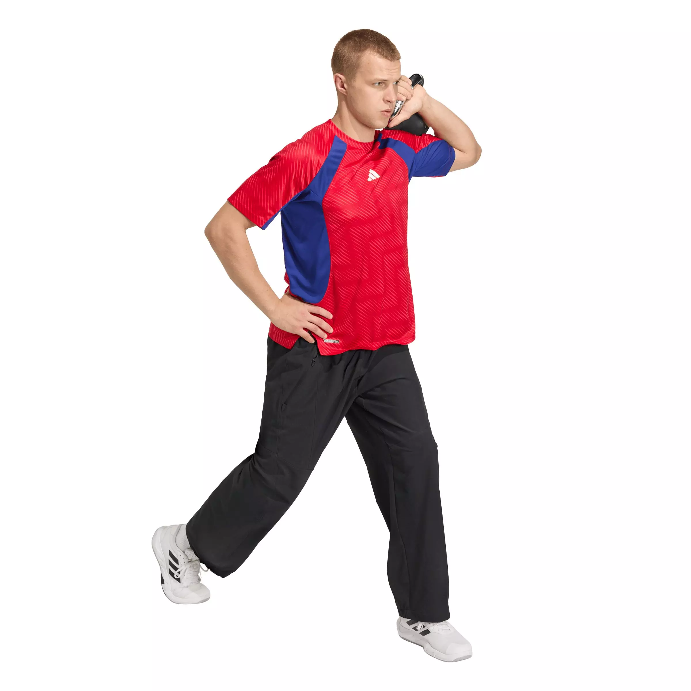 adidas Men's Tech Apparel T-Shirt WC26 - Red/Blue - RED/BLUE