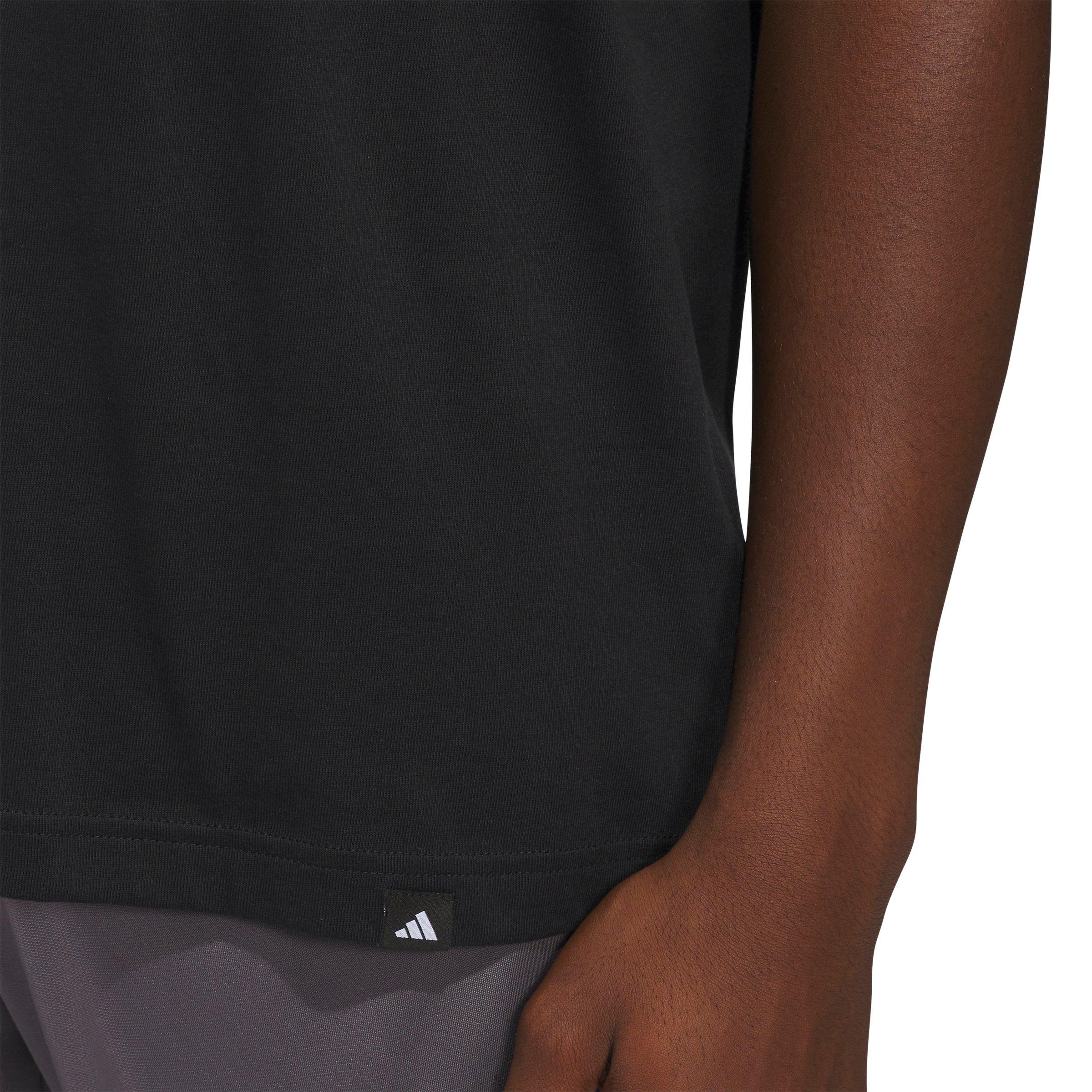 adidas Men's Summer Sunset Graphic T-Shirt - Black - BLACK Thumbnail View 4