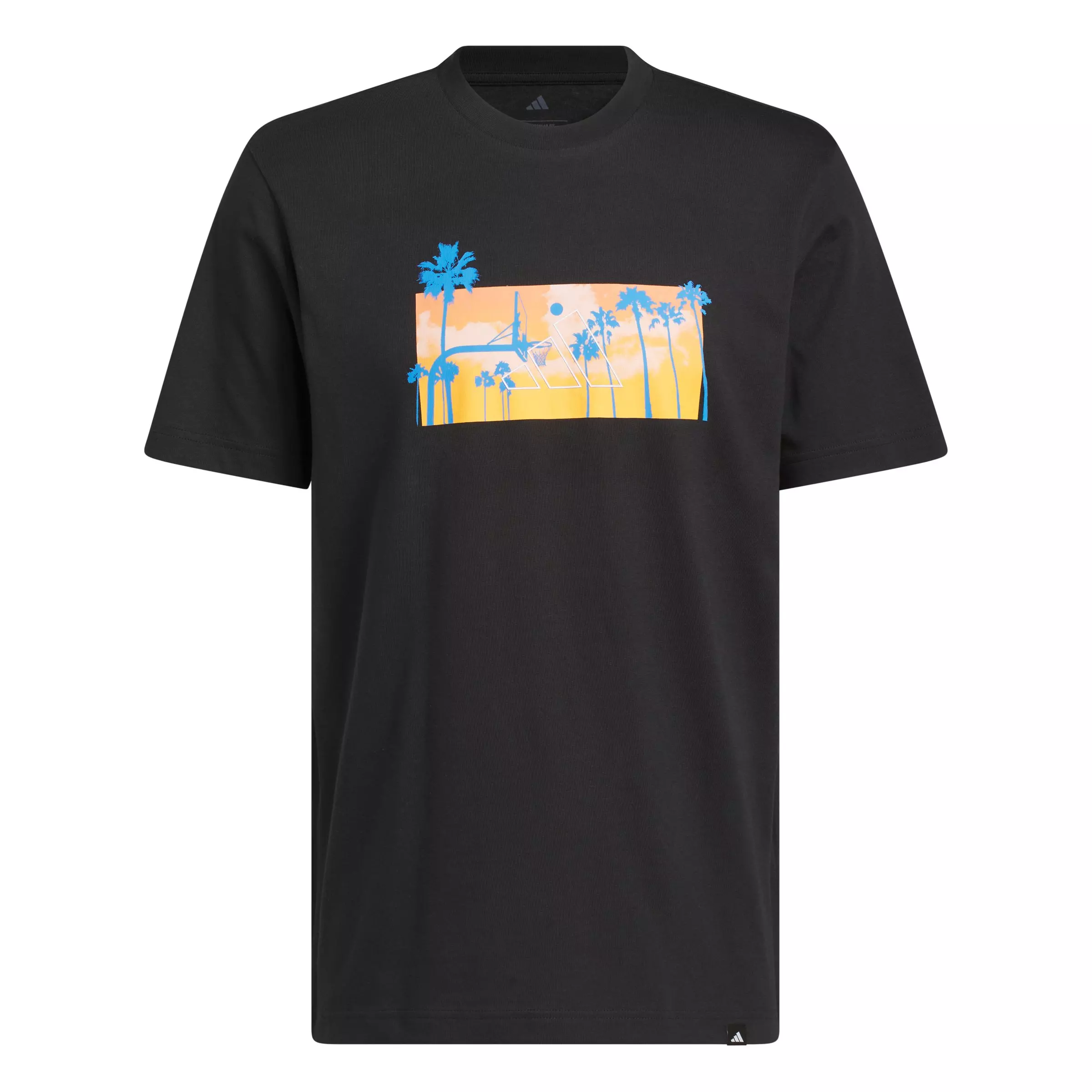 adidas Men's Summer Sunset Graphic T-Shirt - Black - BLACK