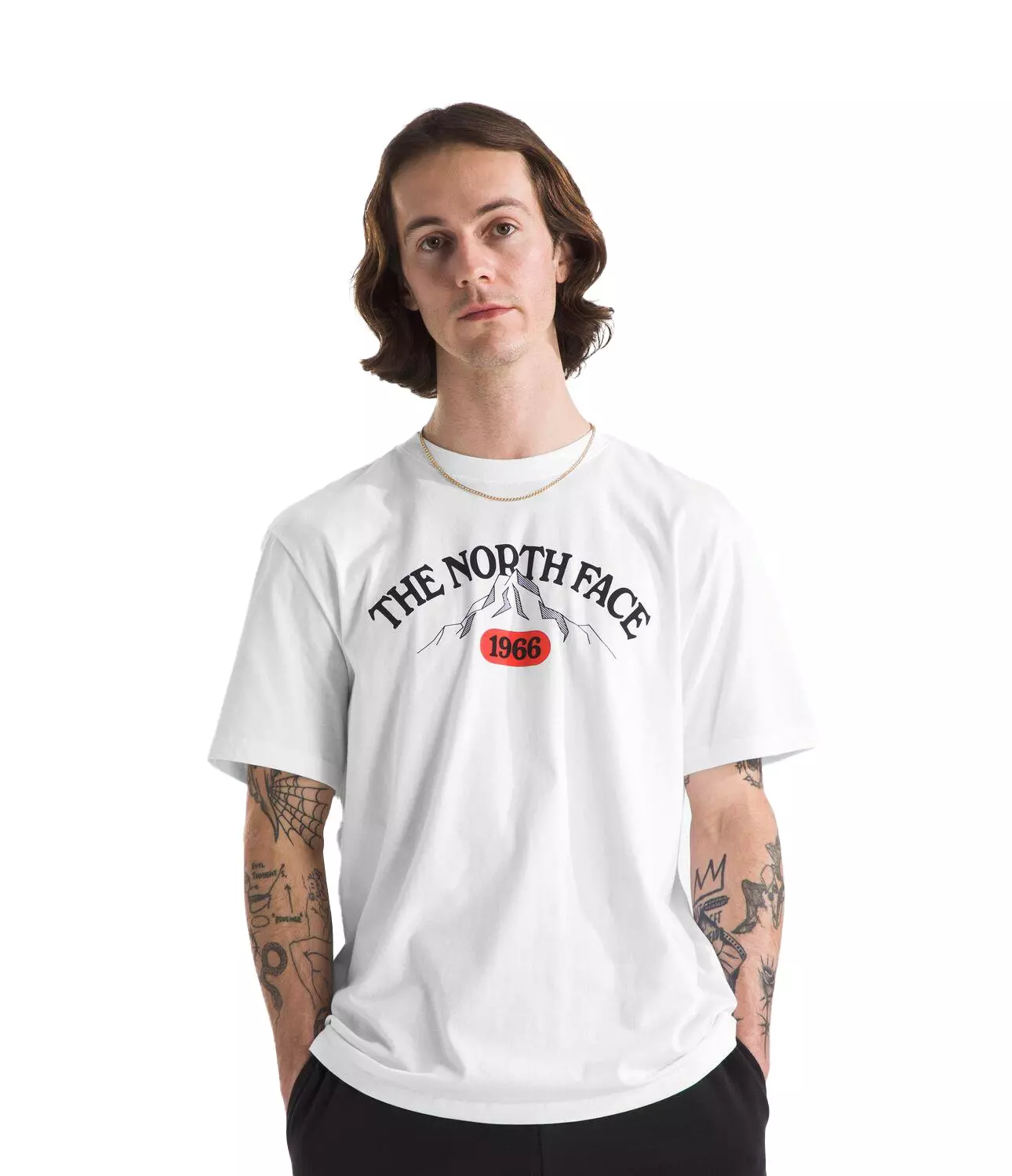 The North Face Short Sleeve Varsity T-Shirt -White - WHITE