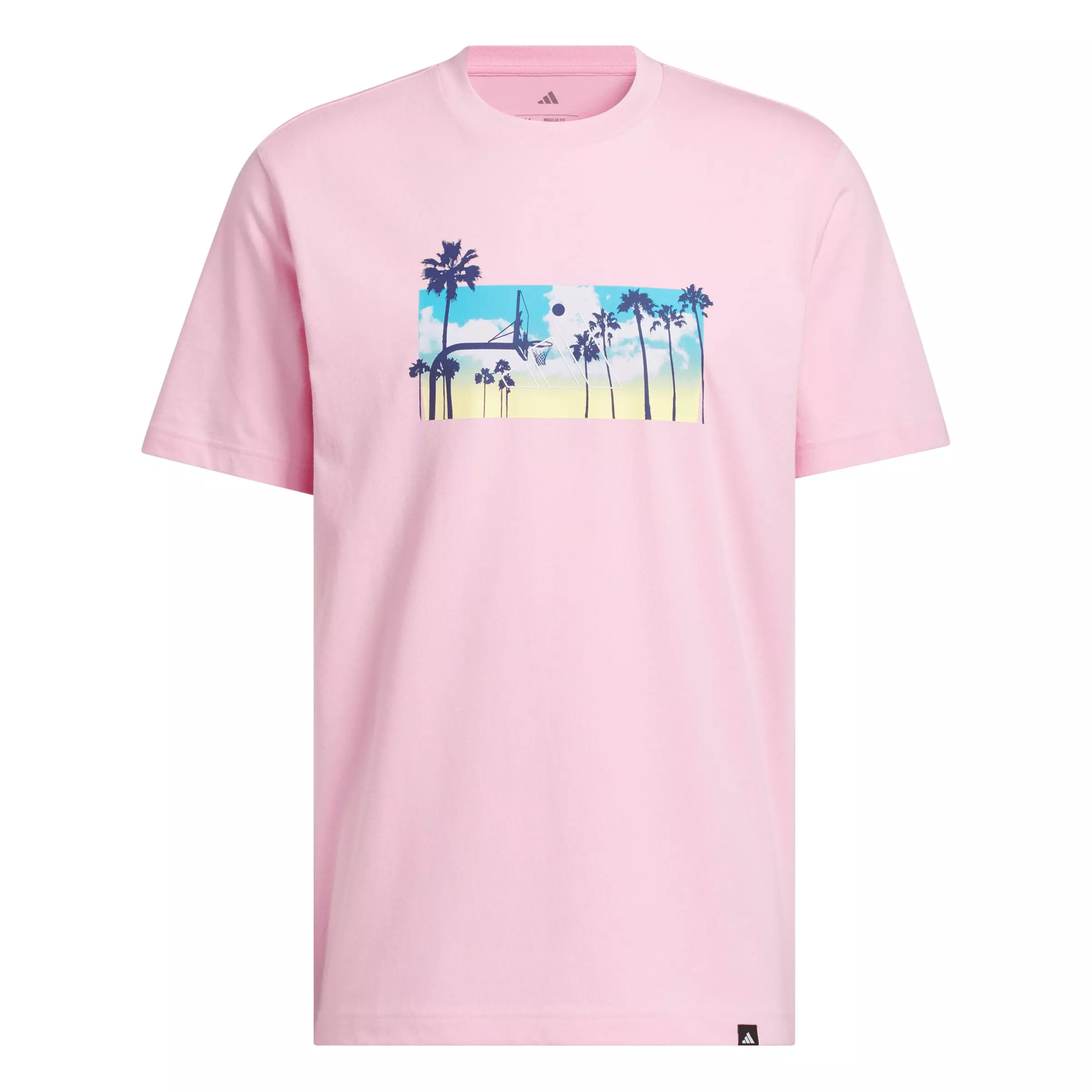 adidas Men's Summer Sunset Graphic T-Shirt - Pink - PINK