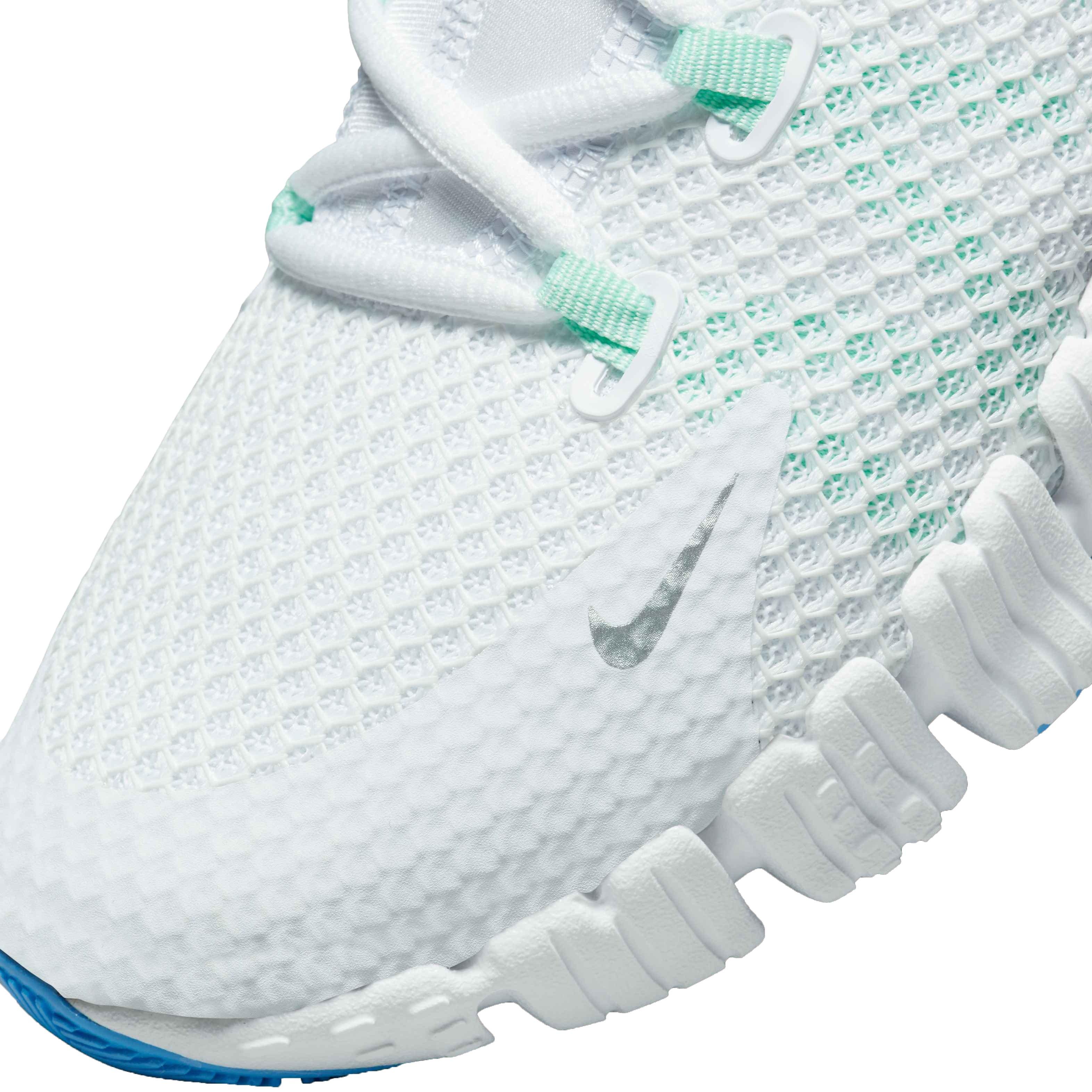 nike women's metcon 4 white metallic silver