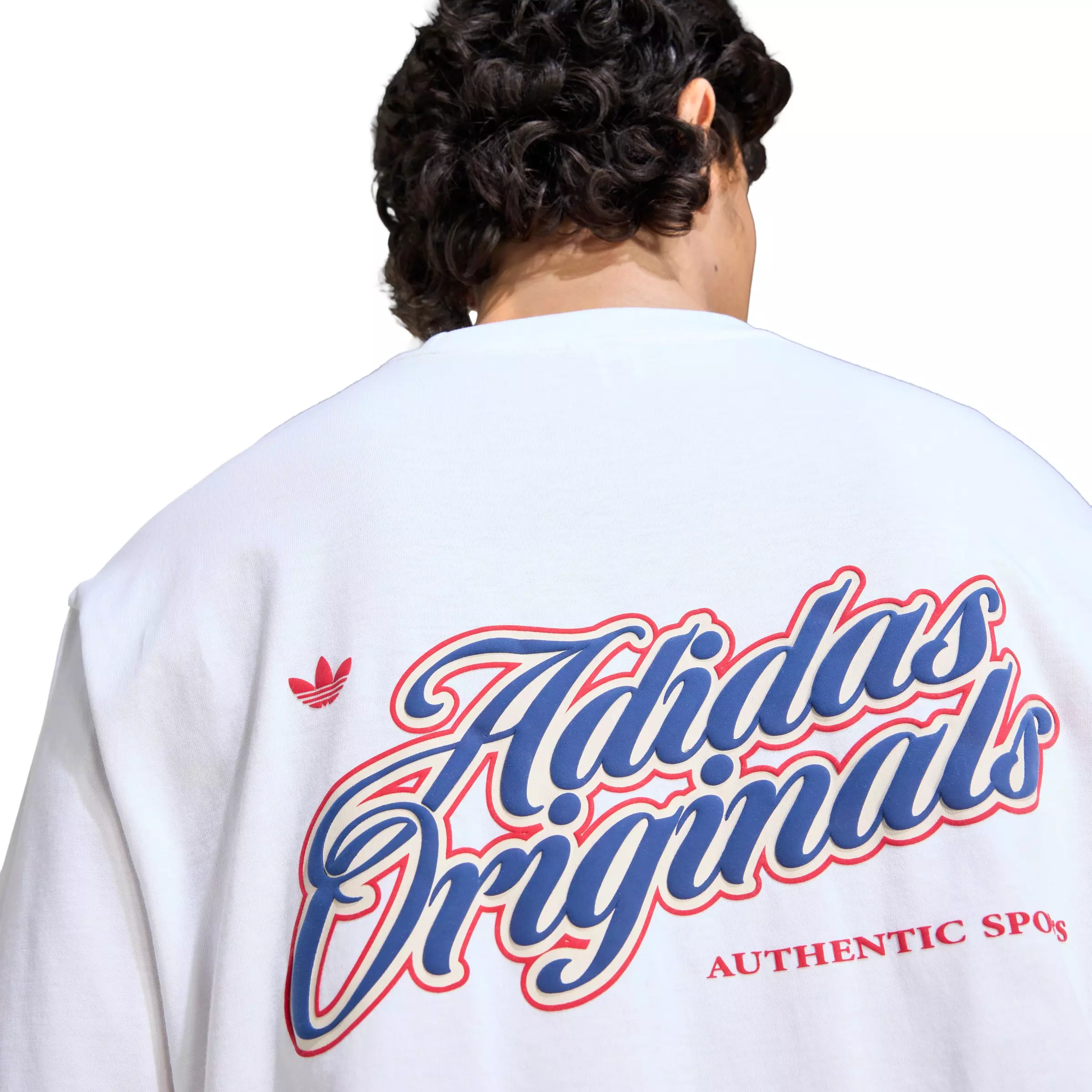 adidas Originals Men's Summer League GFX Varsity T-Shirt - White - WHITE