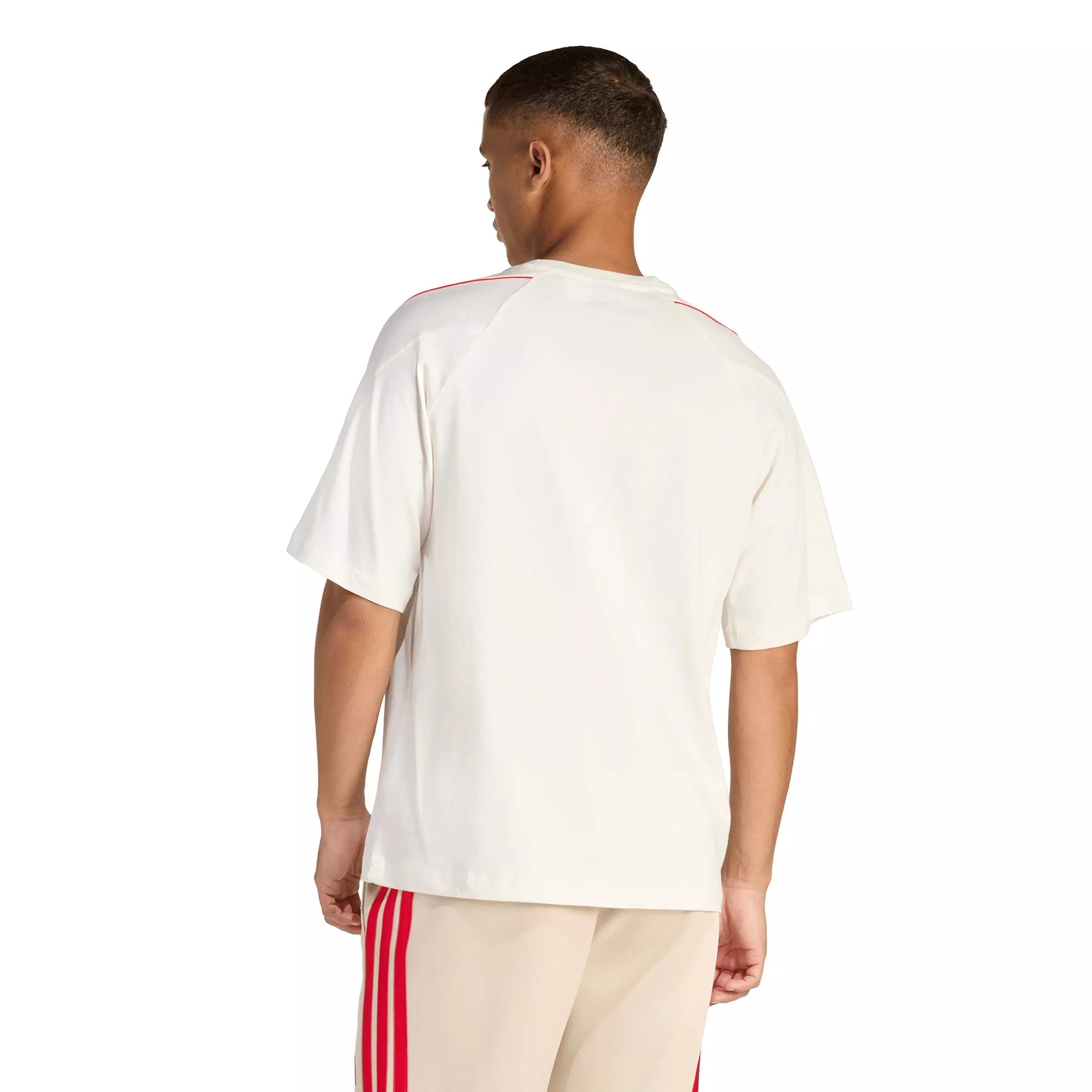 adidas Originals Men's Stadium T-Shirt - Cream/Red - CREAM/RED
