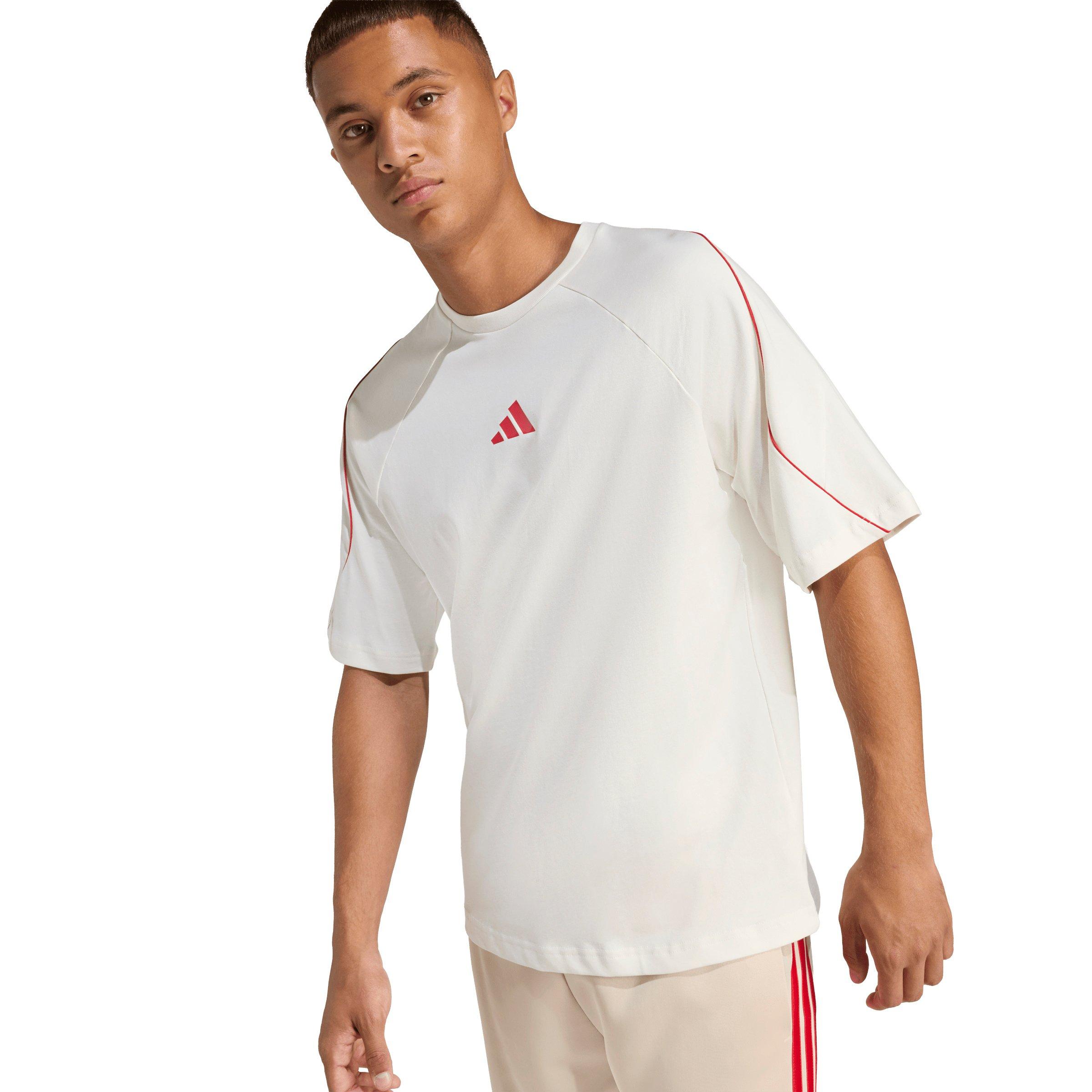 adidas Originals Men's Stadium T-Shirt - Cream/Red - CREAM/RED Thumbnail View 3