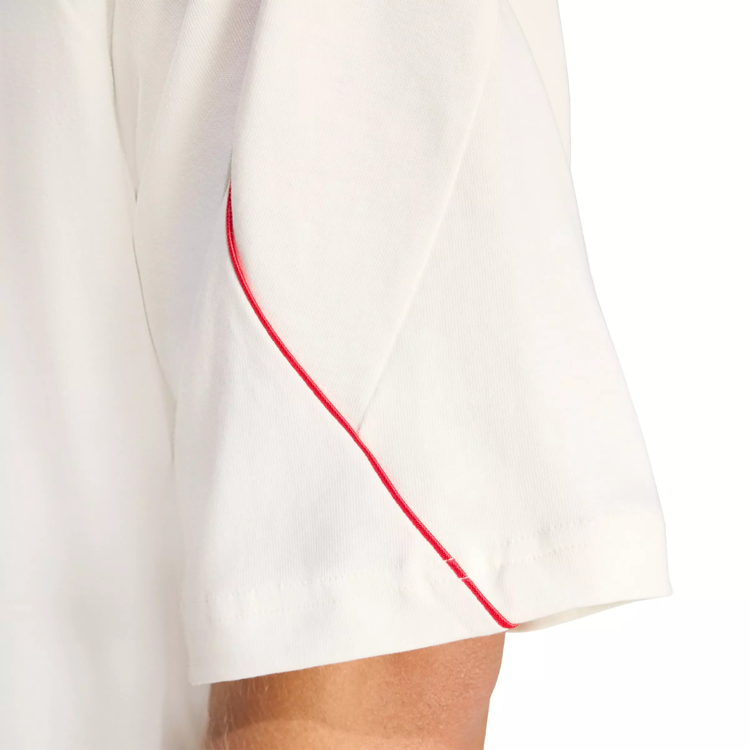 adidas Originals Men's Stadium T-Shirt - Cream/Red - CREAM/RED