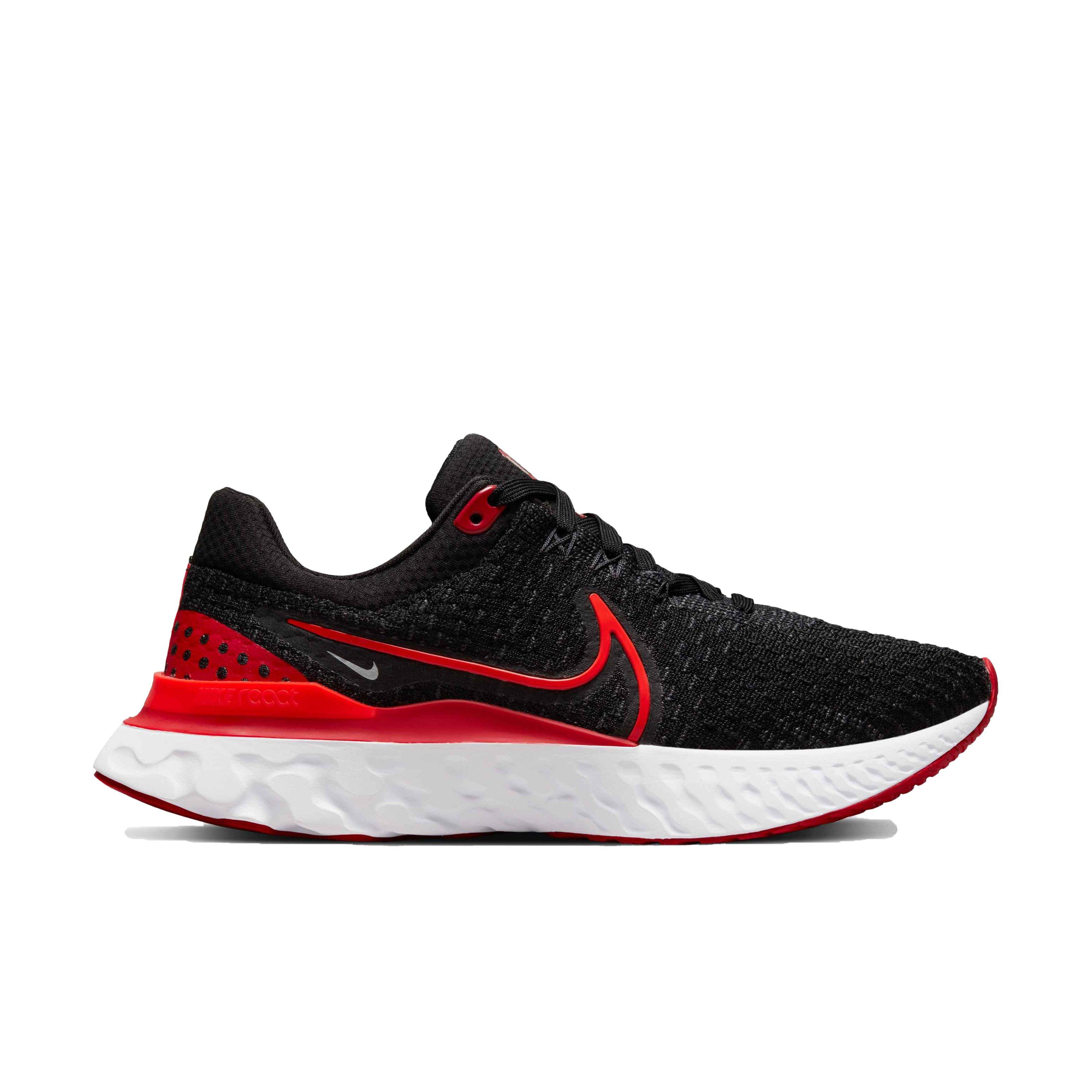 Nike React Infinity 3 "Black/Bright Crimson/University Red" Women's Running Shoe - BLACK Thumbnail View 1